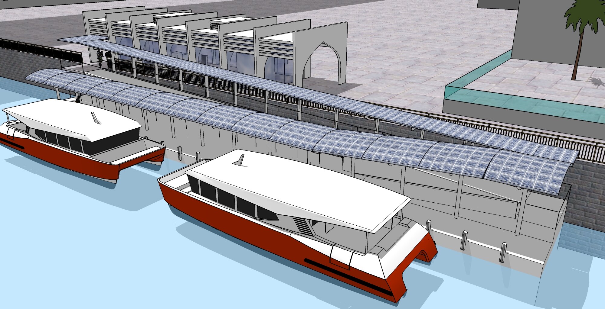 View of the 3D model of one of the terminals
