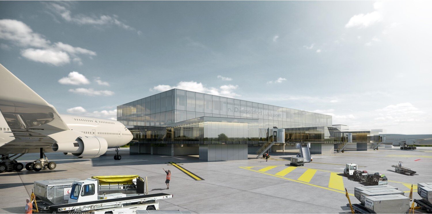 Rendering of the proposed Terminal C extension by Leslie Jones