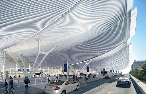 Rendering of the HKIA Terminal 2 Expansion by Aedas