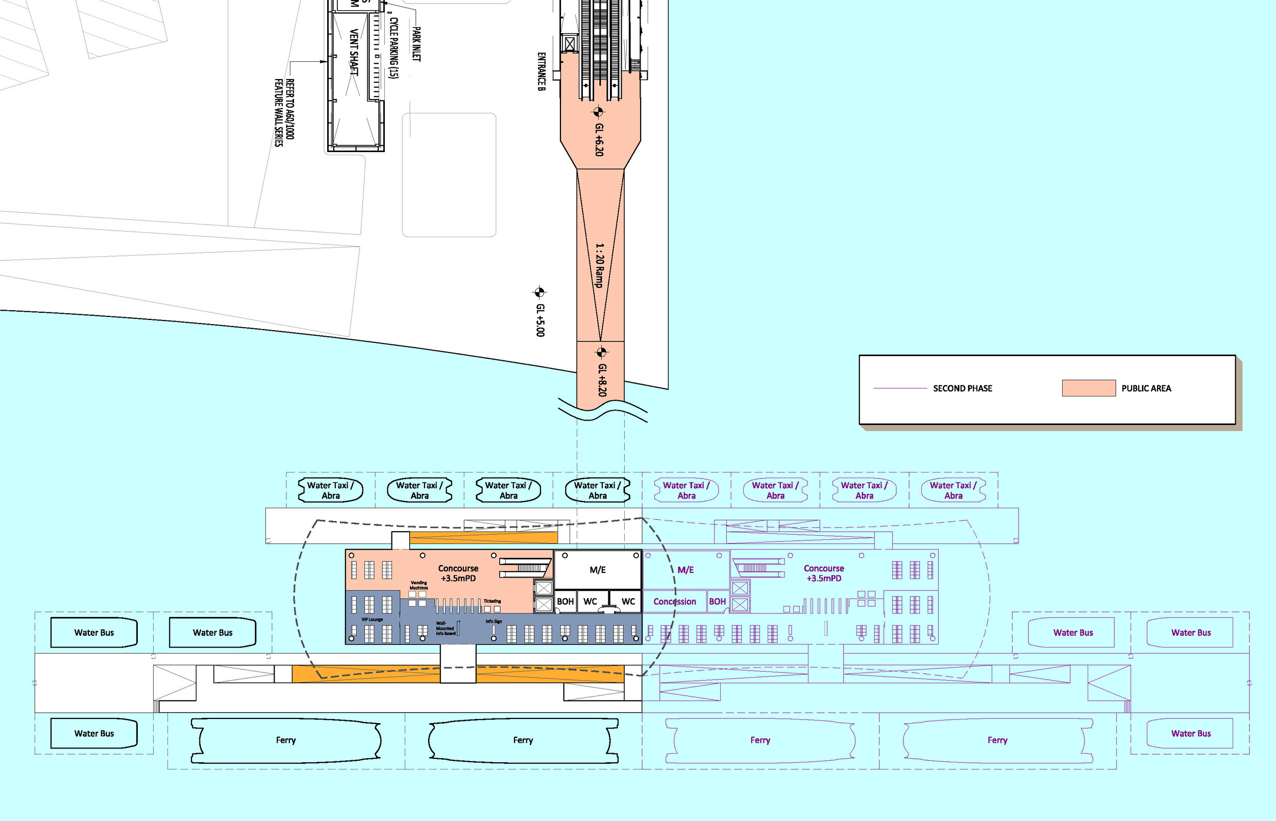 Site plan of one of the stations