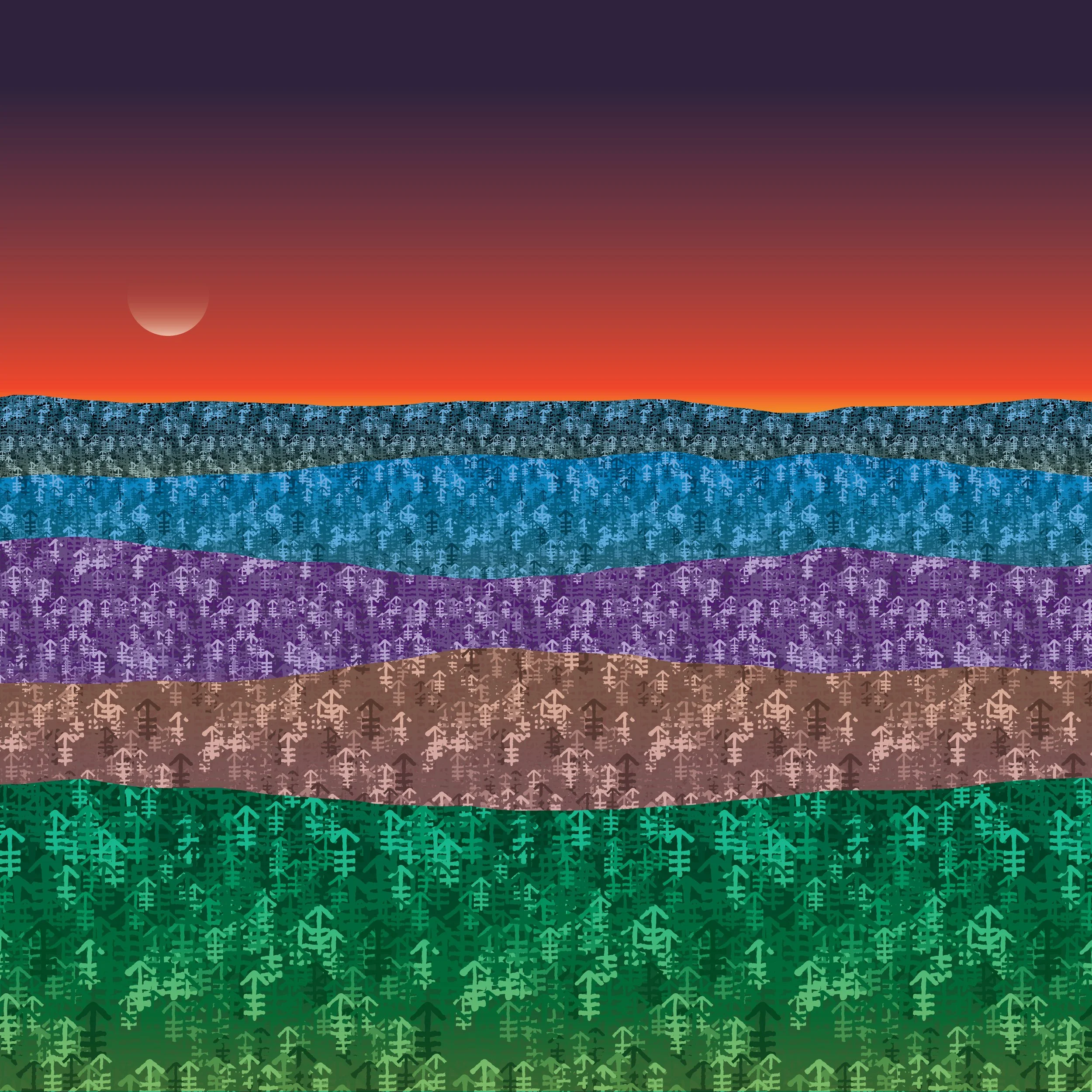 True Trail Forest Sunset Sarong