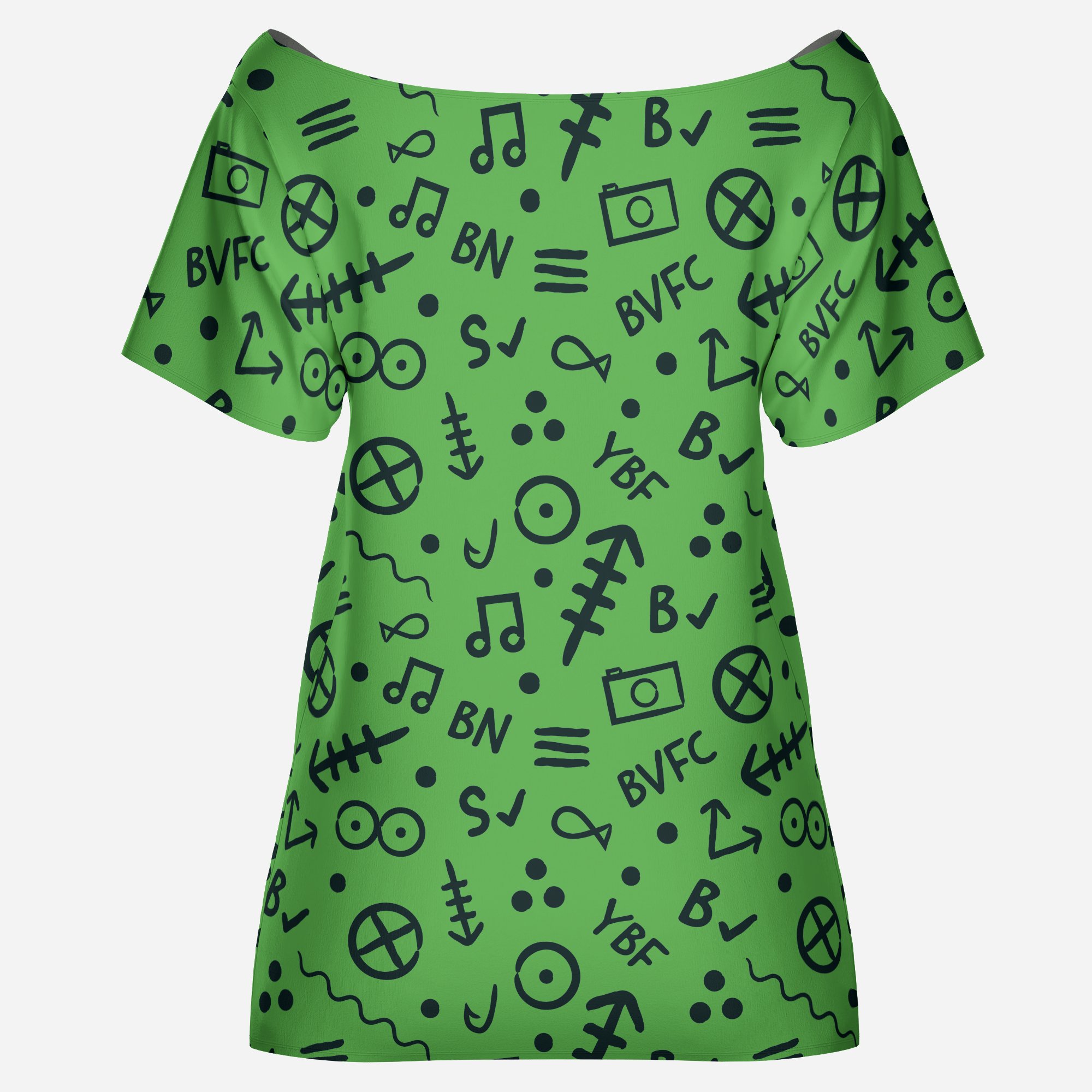 Hash Marks Women’s Off-the-shoulder T-shirt