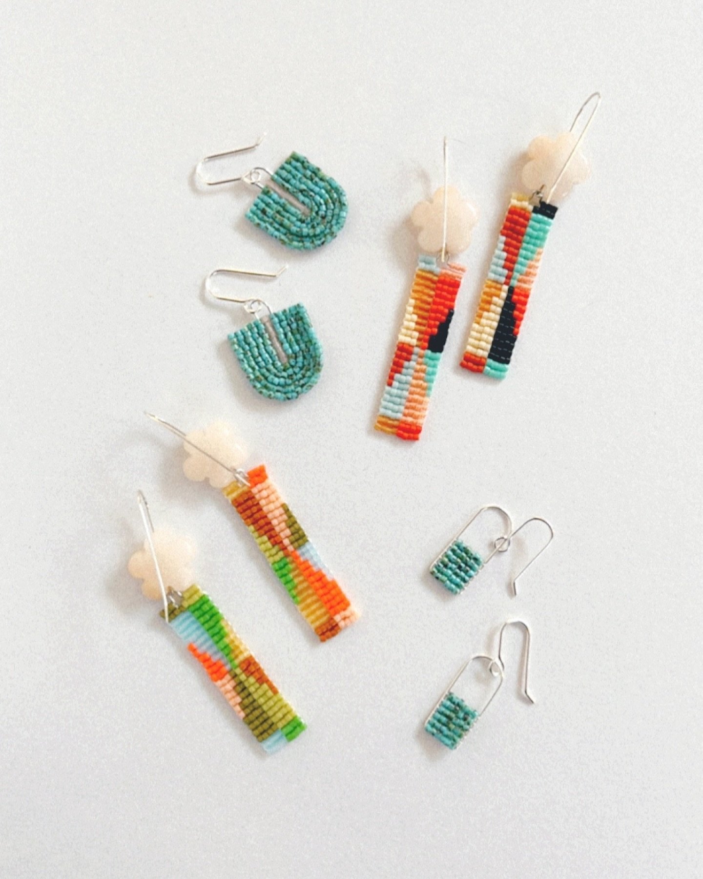 A few more of my favorites with turquoise picasso beads and pink aventurine flowers ✿ see ya tomorrow at the link in my bio!