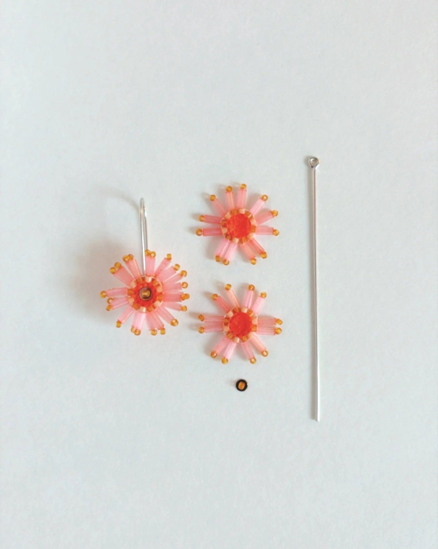 An aster pair coming together 🪡 Leaving the spring collection up till the end of the month before I start working on some new things if you&rsquo;ve been waiting to snag a pair!