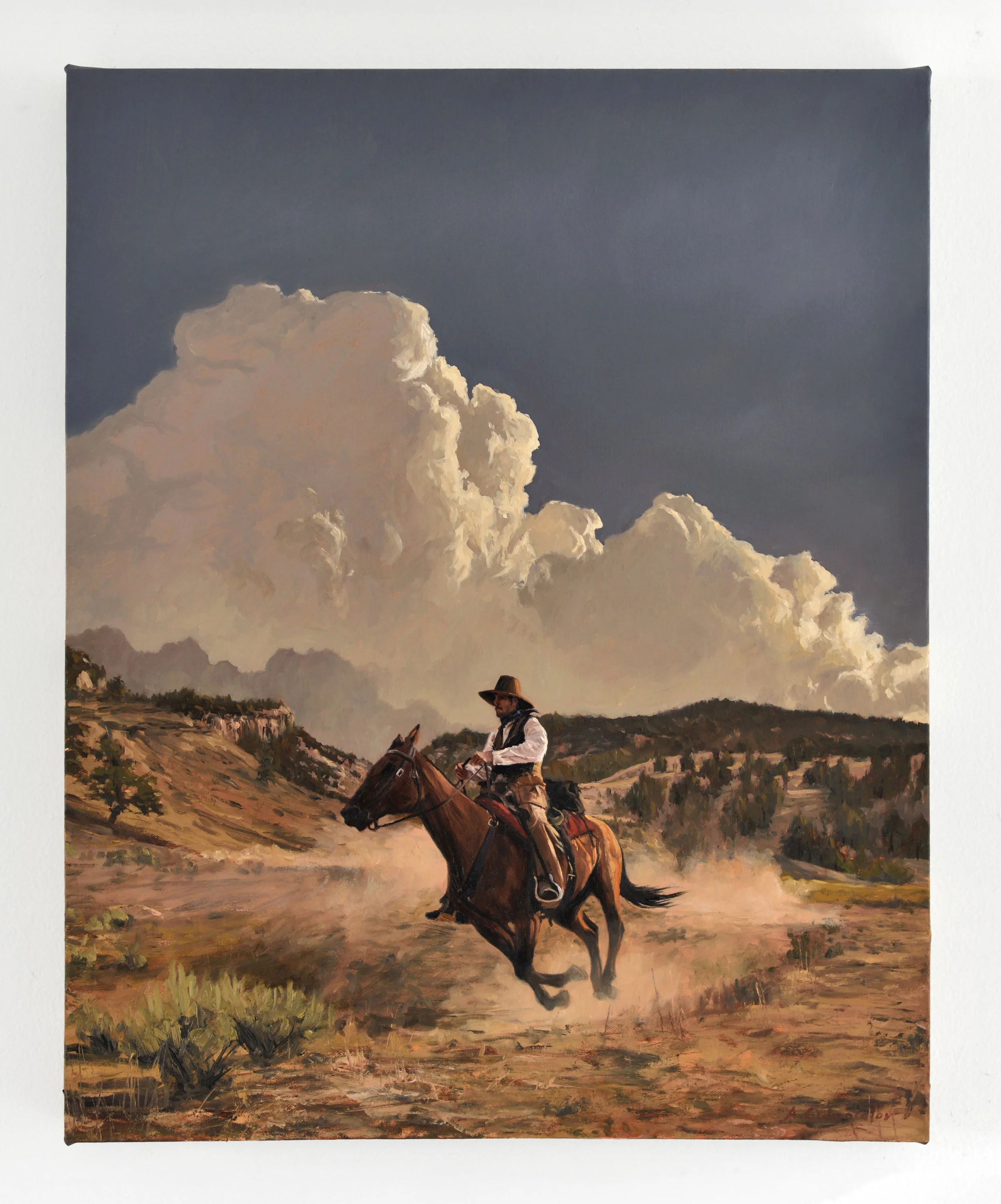 "Pursuit" Commissioned Piece, 20x25, Oil on canvas, 2026 