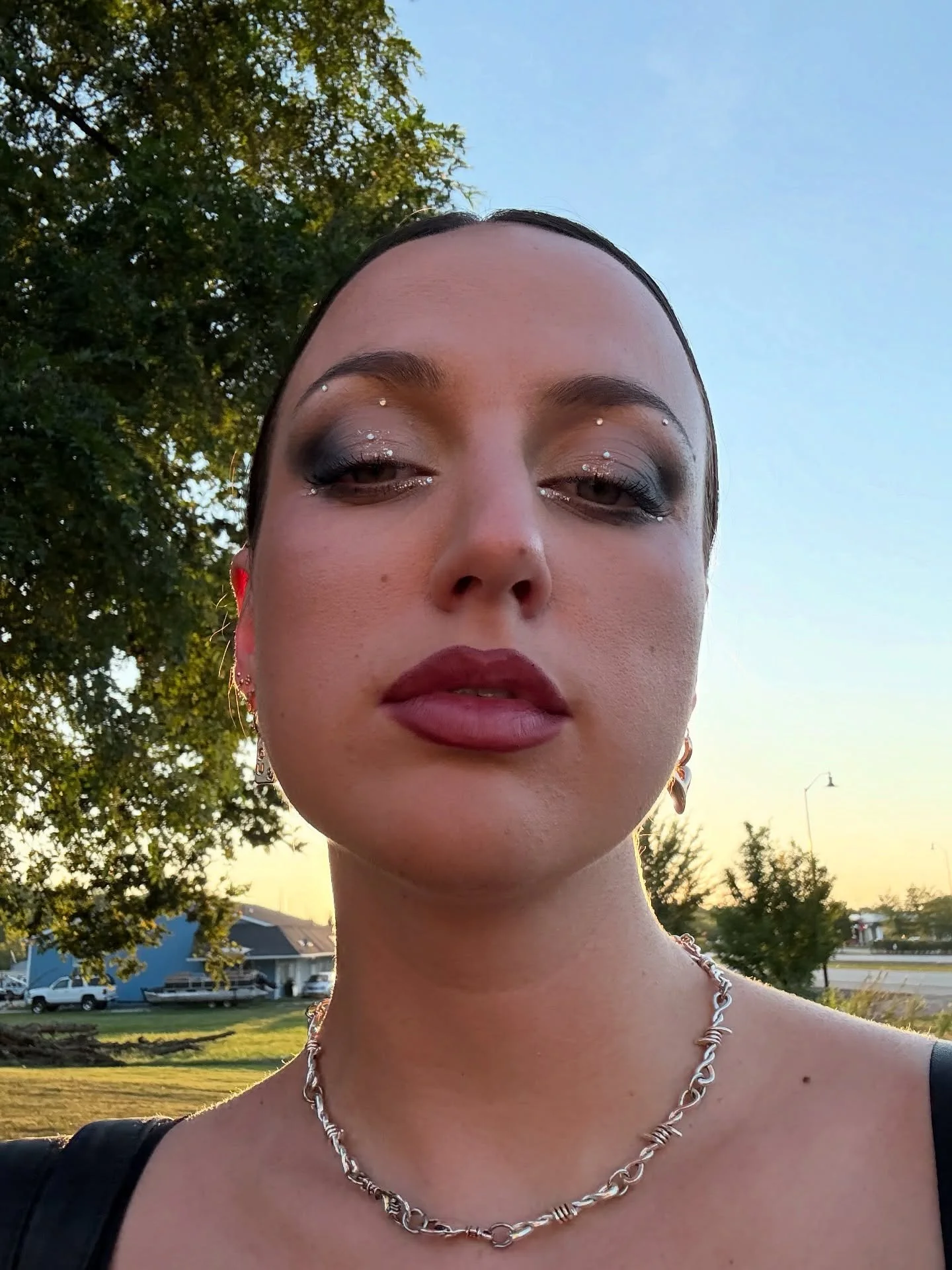 I still got it!! Glittery grungy glam always my favvv 🖤🤍🩶

#grungemakeup #glitter #glam #2025makeup