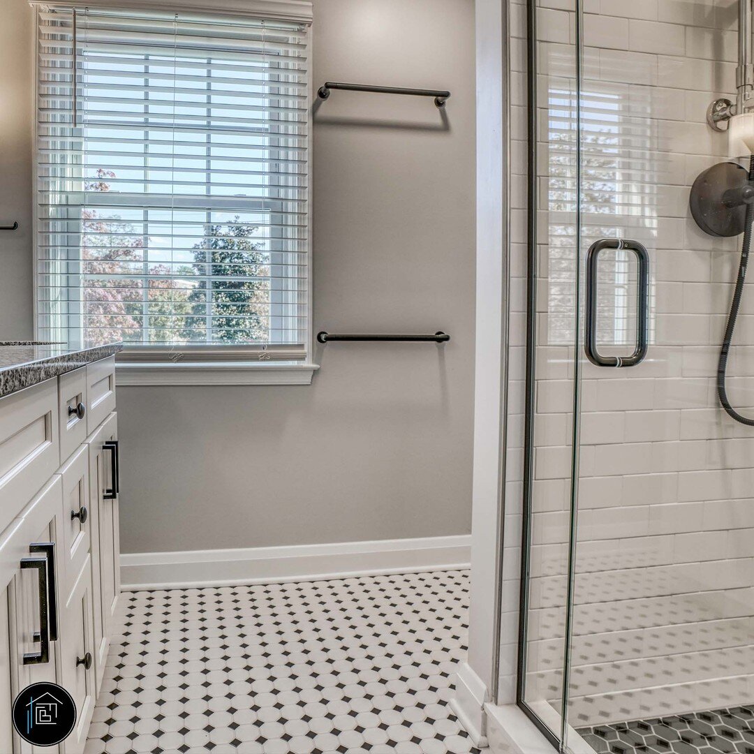 This room bathroom remodel took modern grayscale to the next level. Interested in upgrading your bathrooms? Learn more about us on our website and send us a message.
.
.
.
#FCBGallery
#custombuilder #customhomebuilders #generalcontractor
#tiledesign 