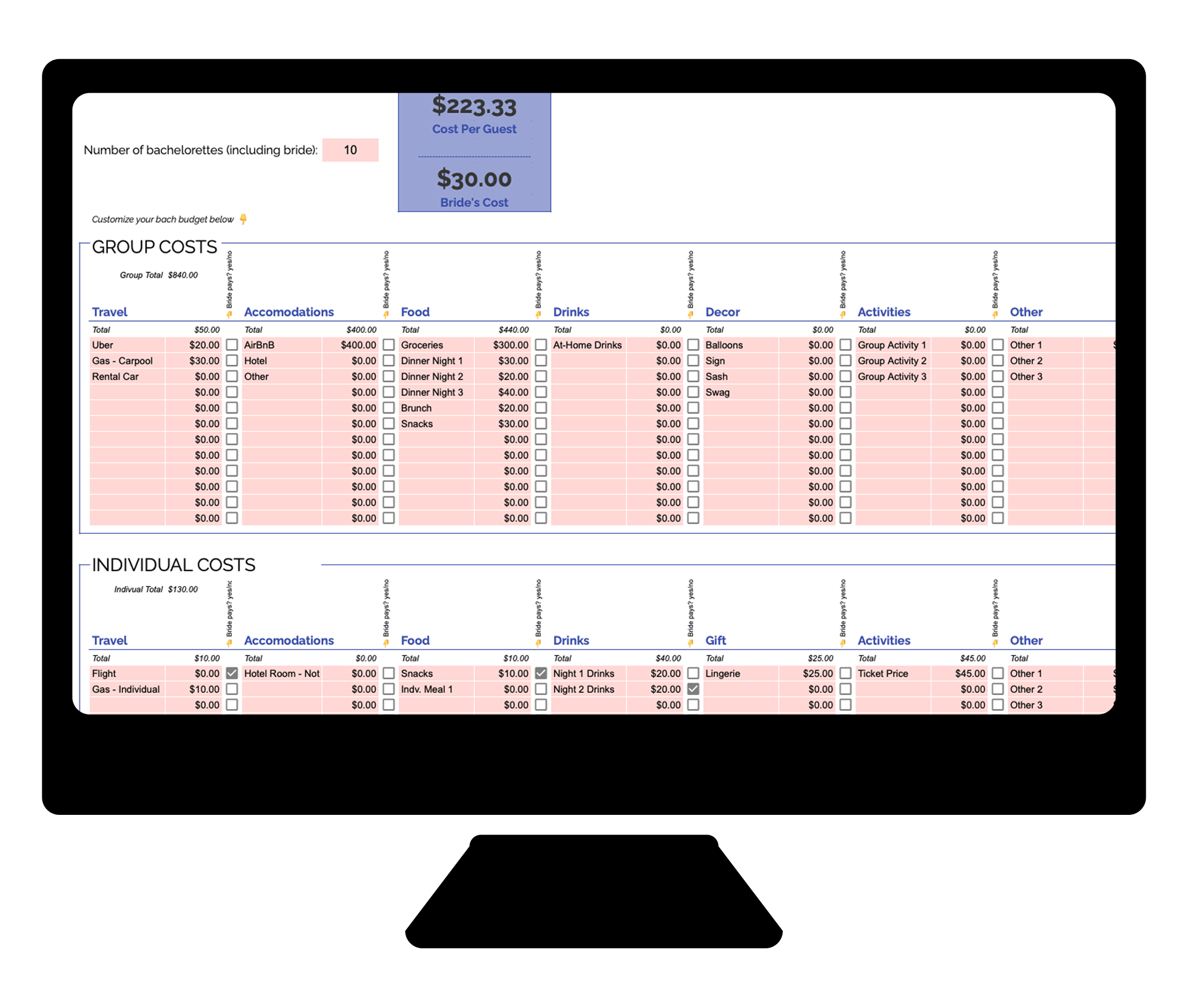 Bachelorette Budget Spreadsheet Hello Bach Party Bachelorette Budget Spreadsheet Hello Bach Party