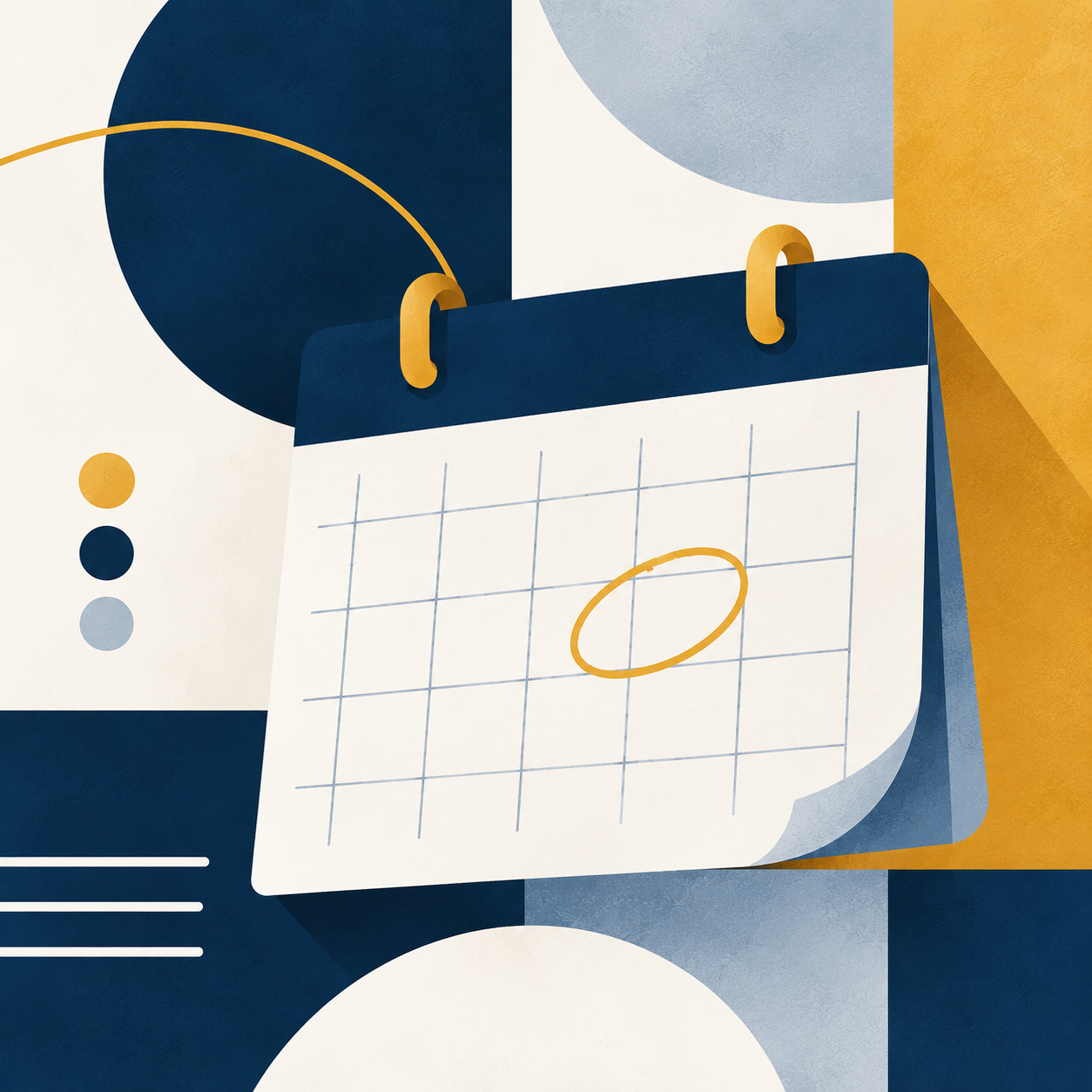 Abstract tax deadline calendar