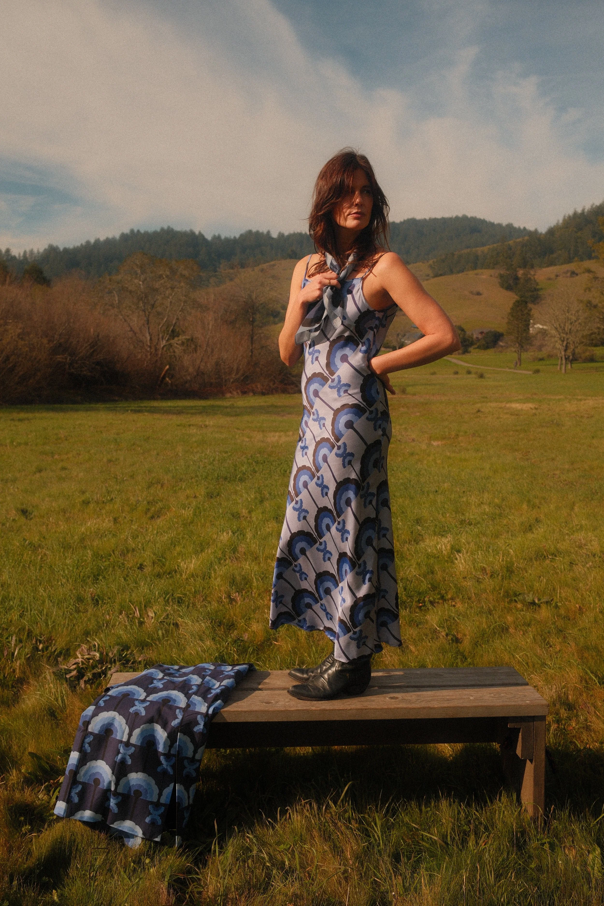 Twilight Blue Slip Dress