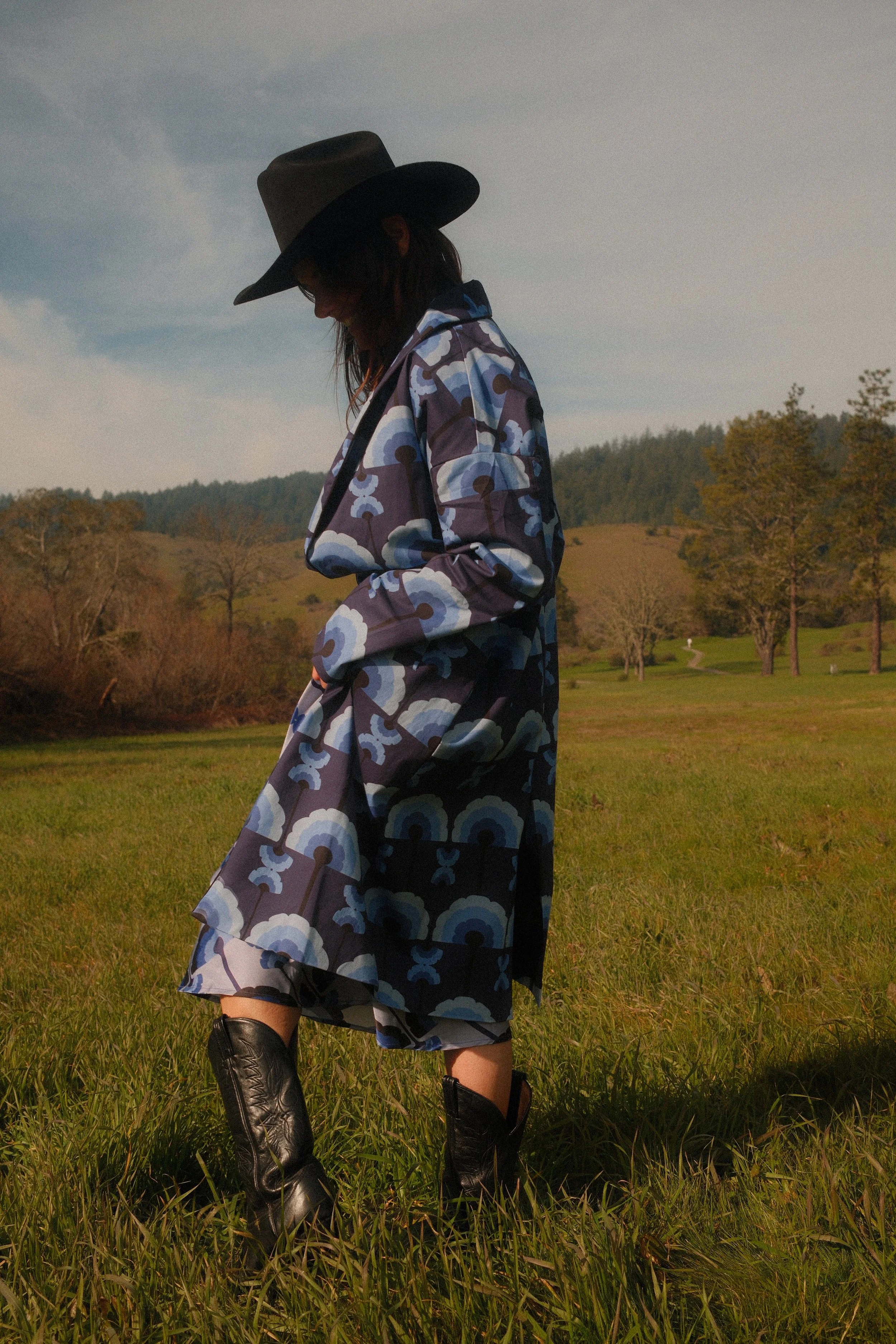 Midnight Blue Car Coat