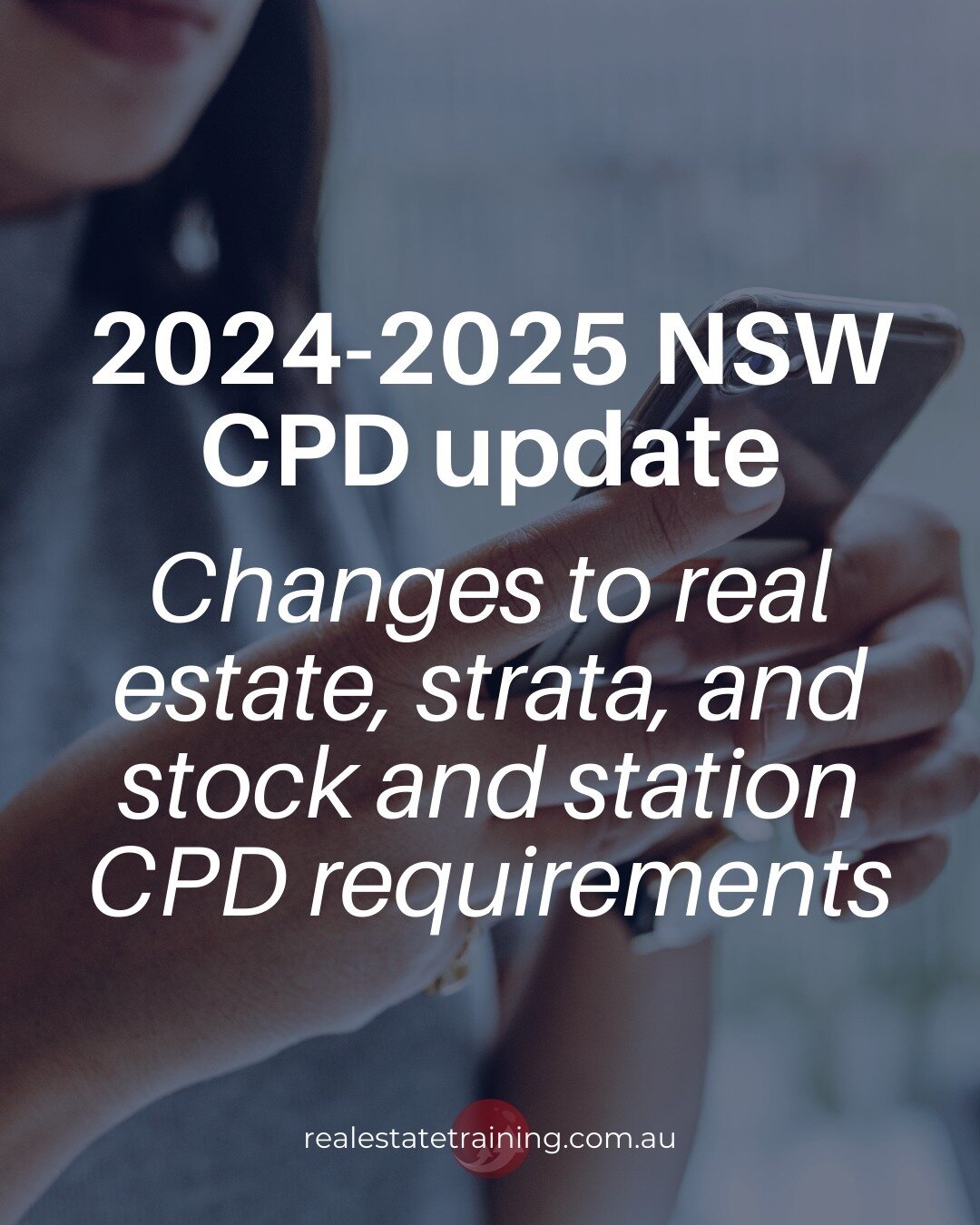 Do you hold a real estate, strata, or stock and station licence in NSW? 👀

🧐 #NSWFairTrading has released some details around requirements for the 2024-2025 CPD year.

Changes to note as of April 2024:
🔹 The CPD year is 1 July 2024 to 30 June 2025