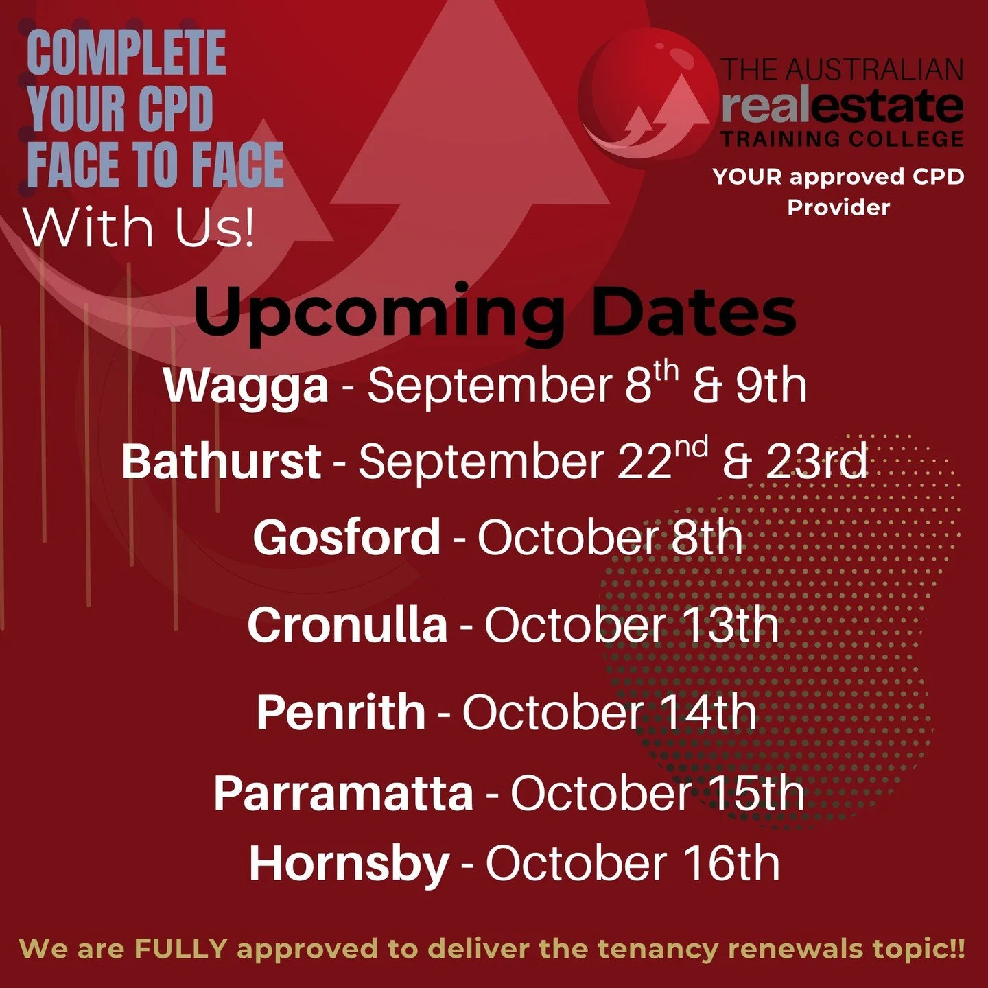 Here are our upcoming CPD face to face training dates!

Head to the link in our bio to secure your spot today!