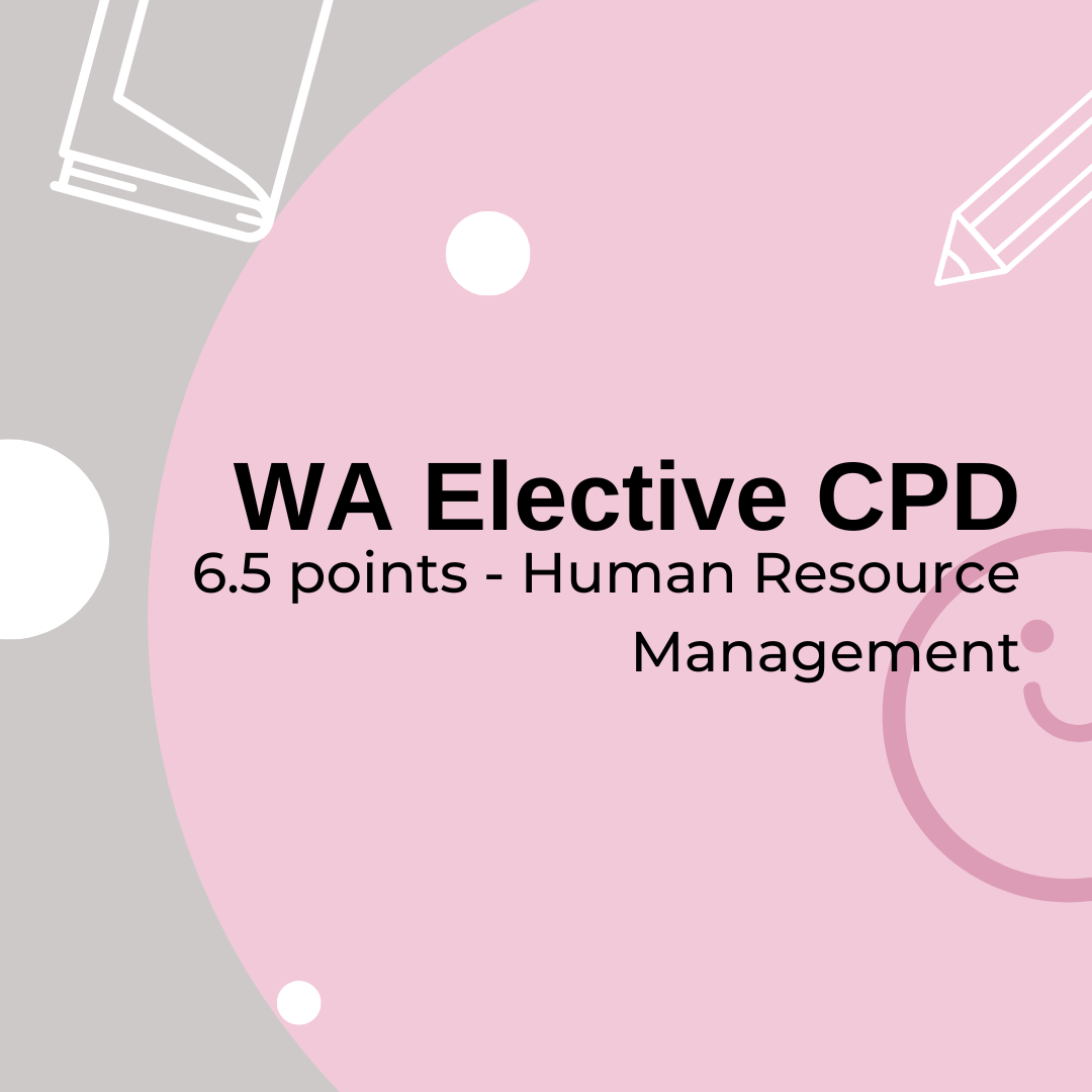 WA Elective CPD - Human Resource Management (includes GST)
