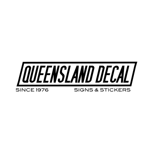 Queensland Decal logo with text 'Since 1976 Signs & Stickers'