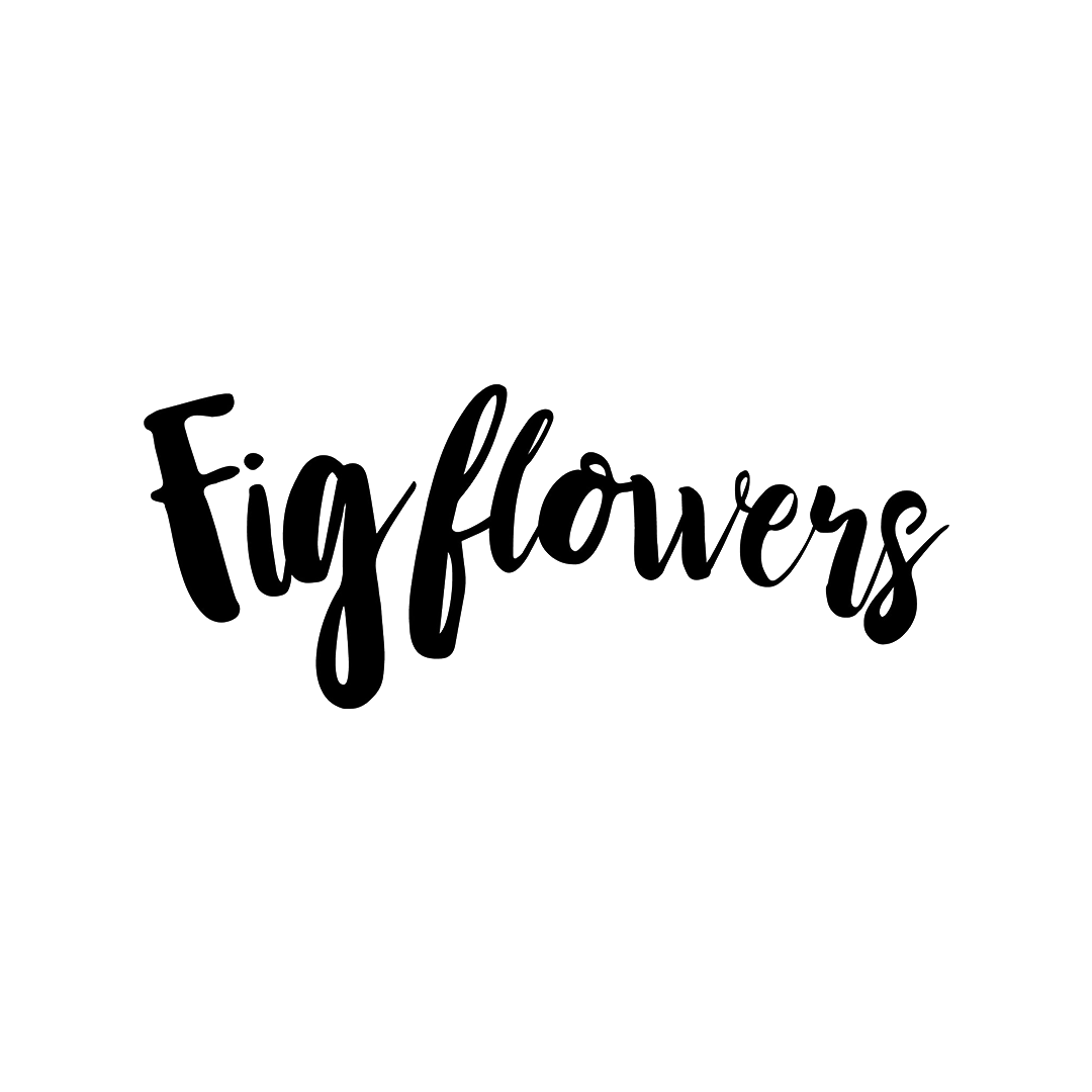 The word 'Figflowers' written in black cursive font on a white background.