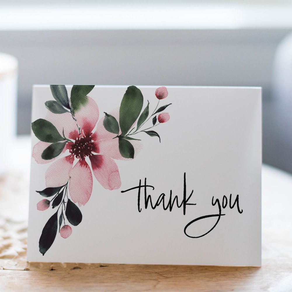 Tropea Thank You Card Set — Wildly Floral Co.