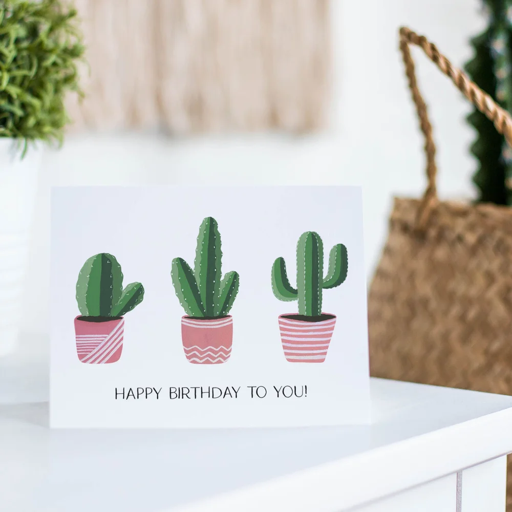 Cactus Happy Birthday  Petals by Priya