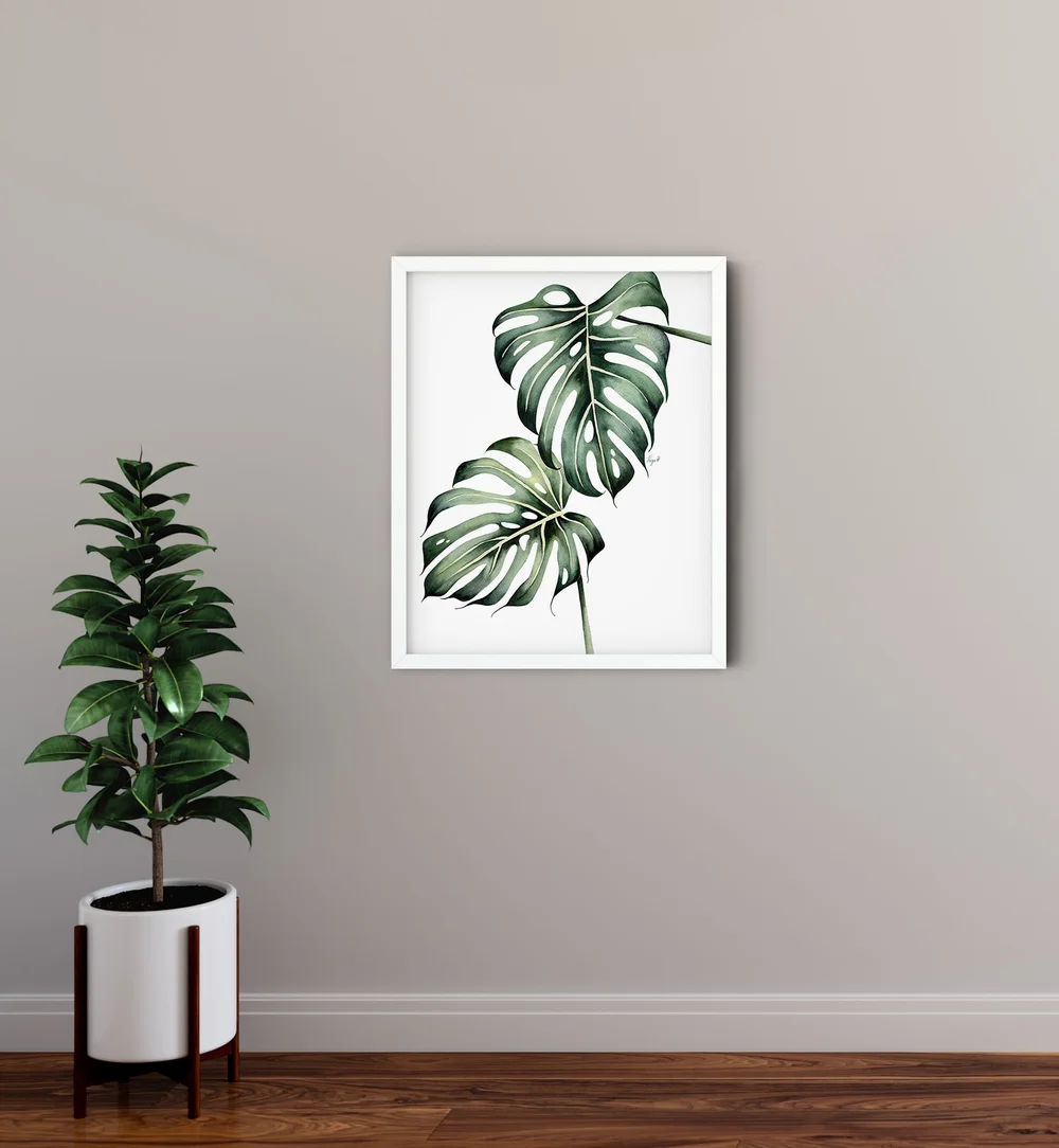 Botanical Monstera Deliciosa  Petals by Priya