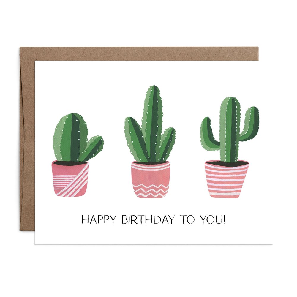 Cactus Happy Birthday  Petals by Priya