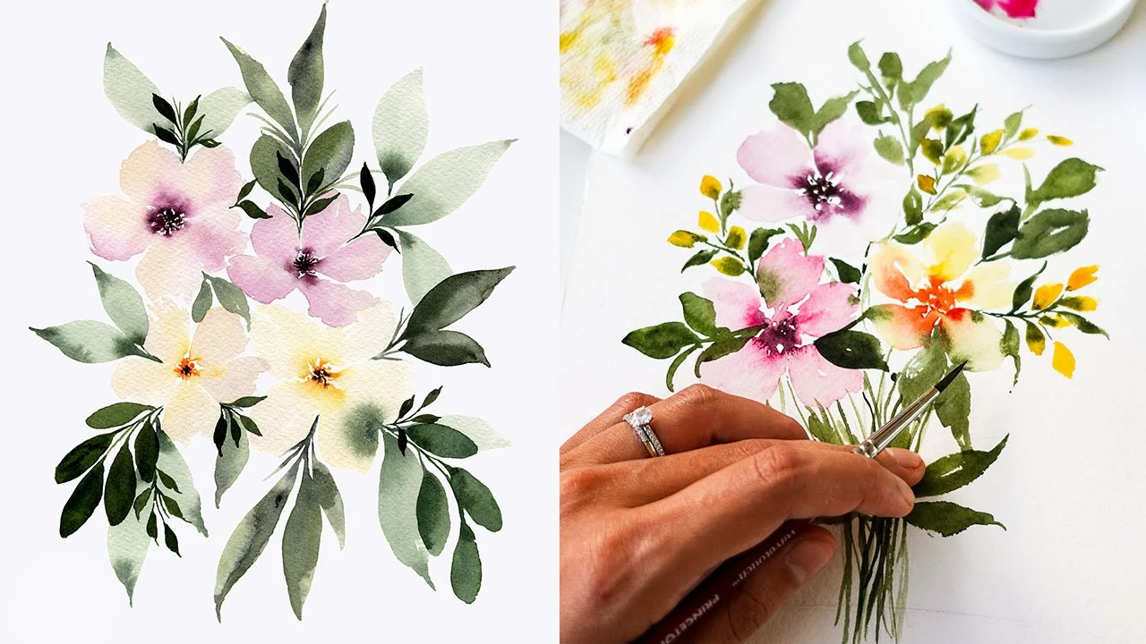 Online Watercolor Classes — Petals by Priya