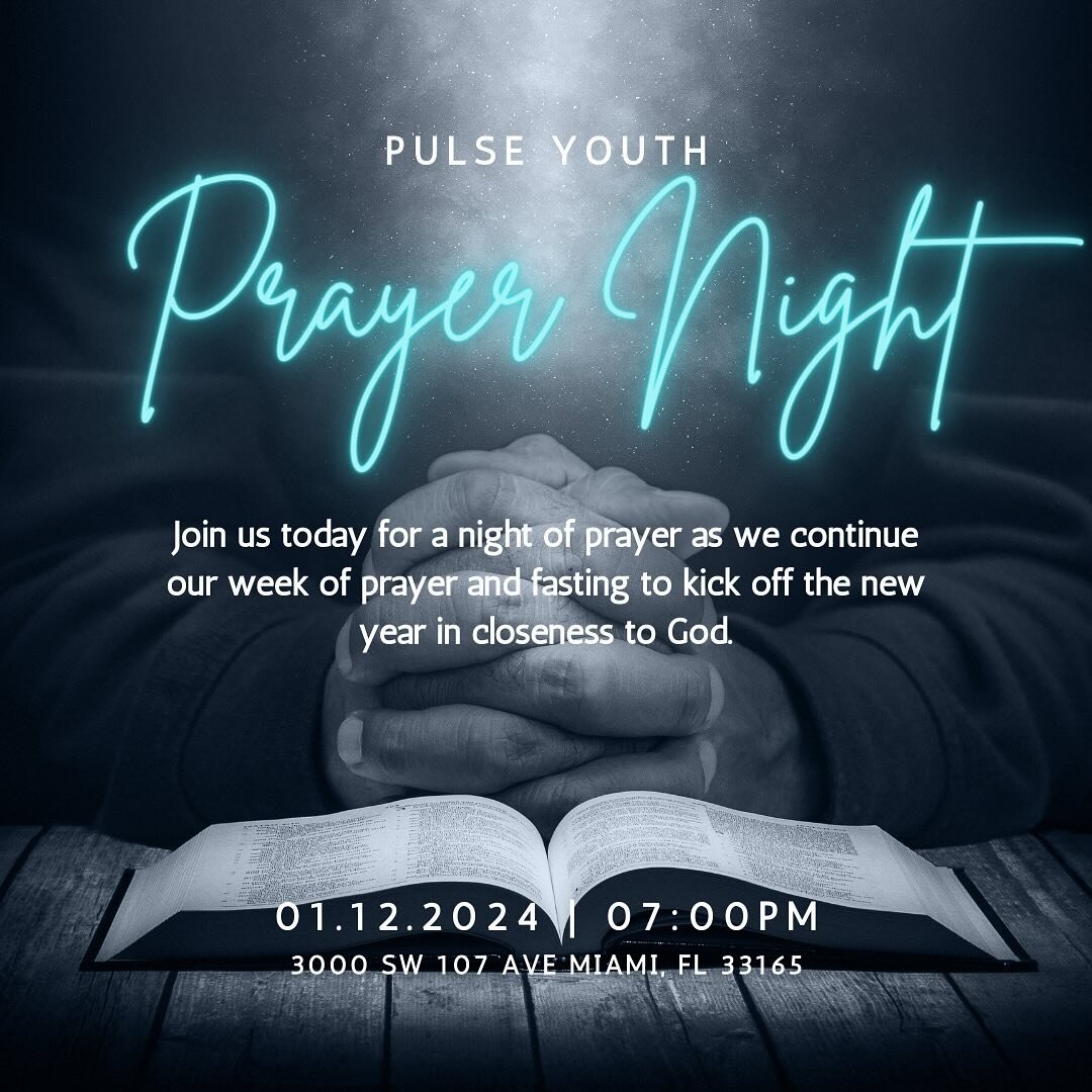 Prayer Night led by our youth! Hope to see you all there. Bring your bibles and friend!