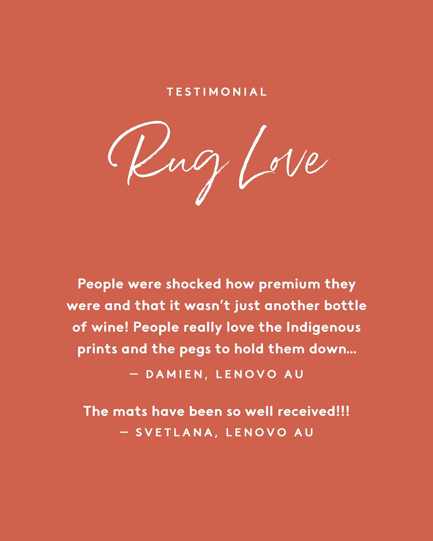 LOVE LANGUAGE

Can we spread the love for your business, too? 🥰

When your clients casually drop comments like this, we can&rsquo;t help but feel all the feels! We were thrilled to hear how happy their corporate gift recipients were with their mats.