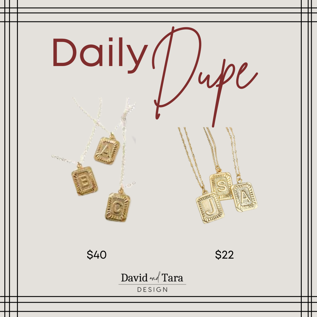 Trendy Rectangle Initial Necklace