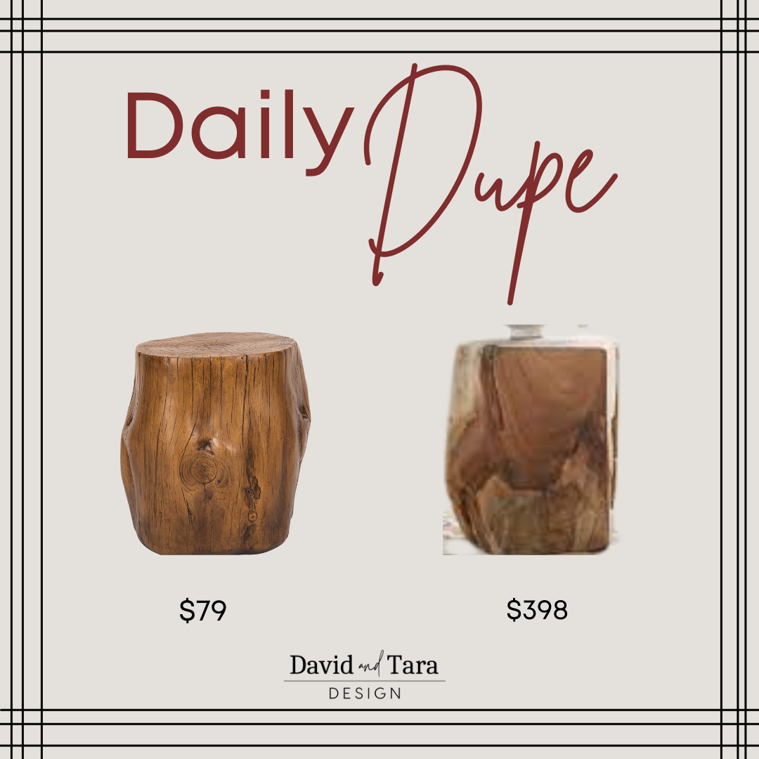 Wood Stump Accent Stool