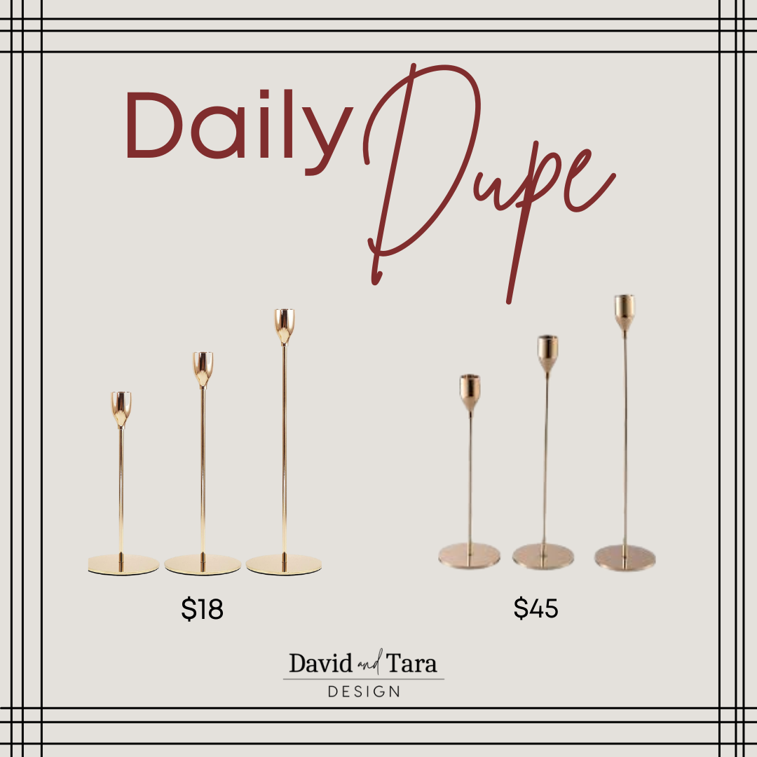Tapered Brass Candle Holder Sets