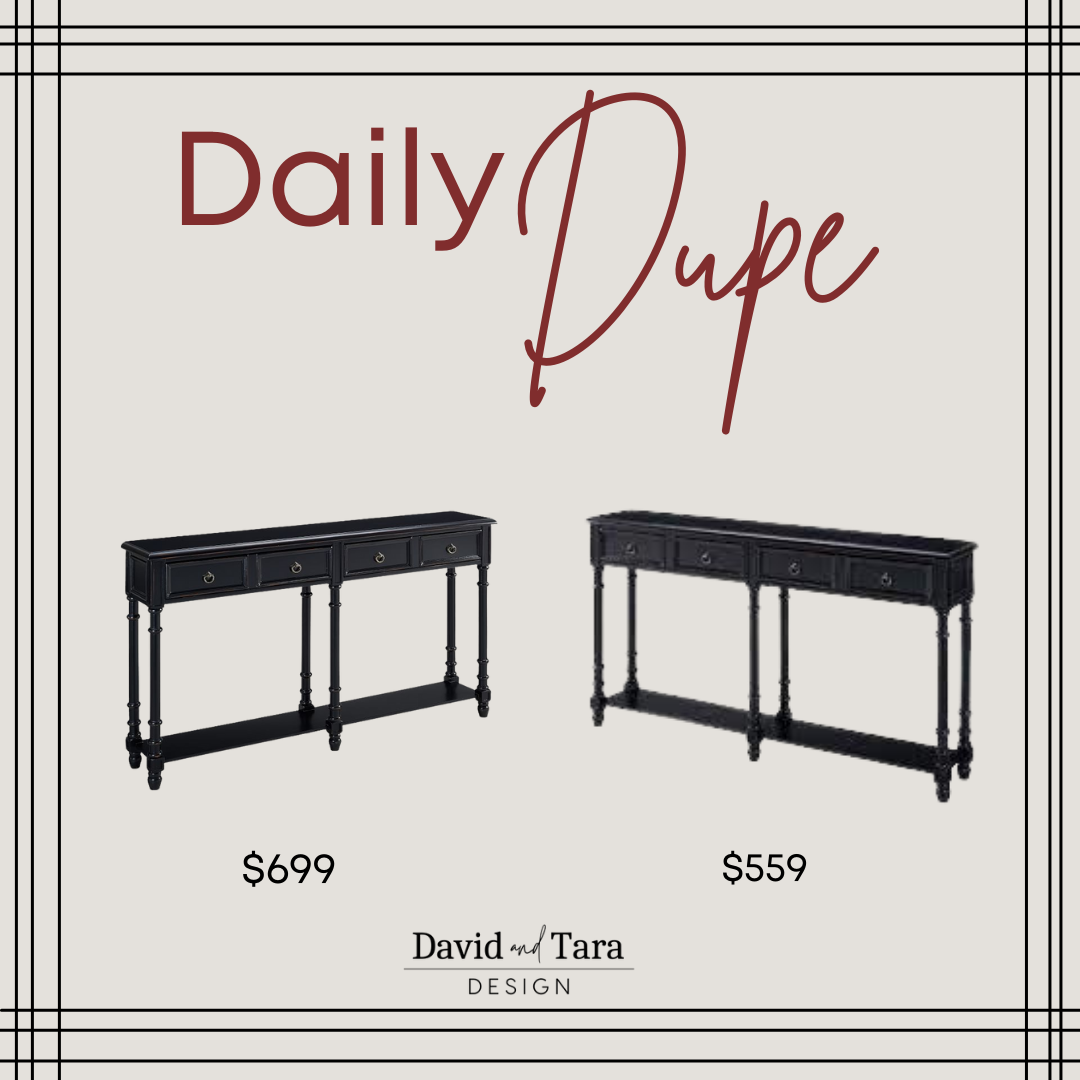 Black Console Table with Drawer Storage