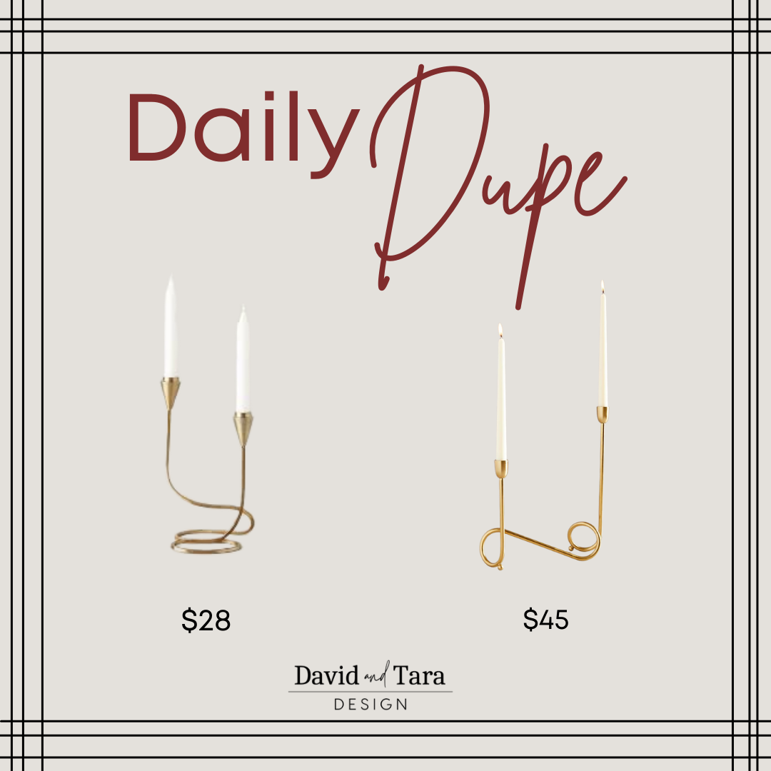 Gold Cursive  Loop Candlesticks