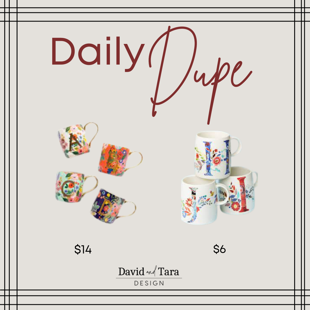 Fun Floral Initial Mugs