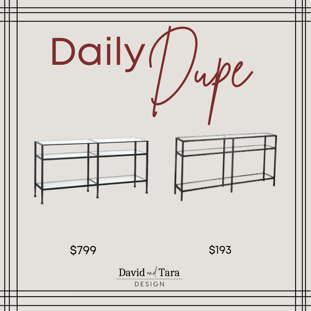 Black and Glass Console Table 