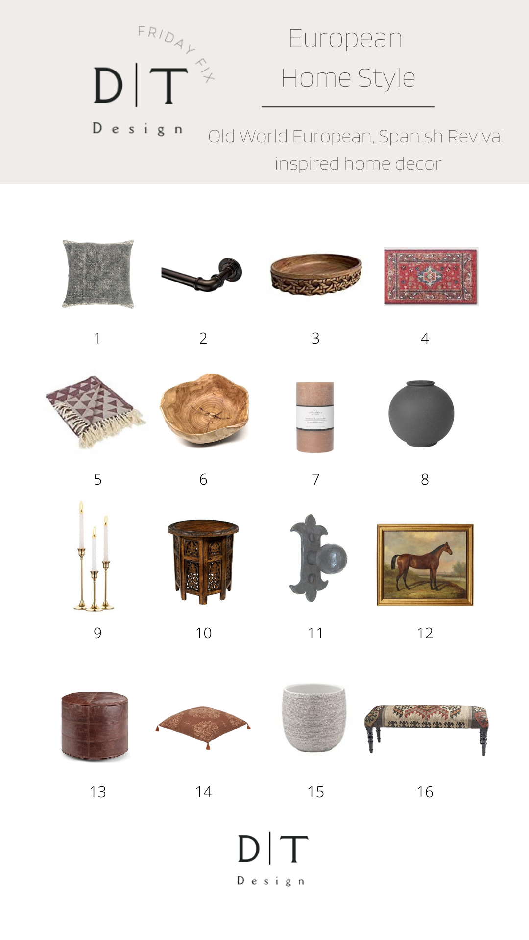 Old World Vintage Inspired Home Style Finds 