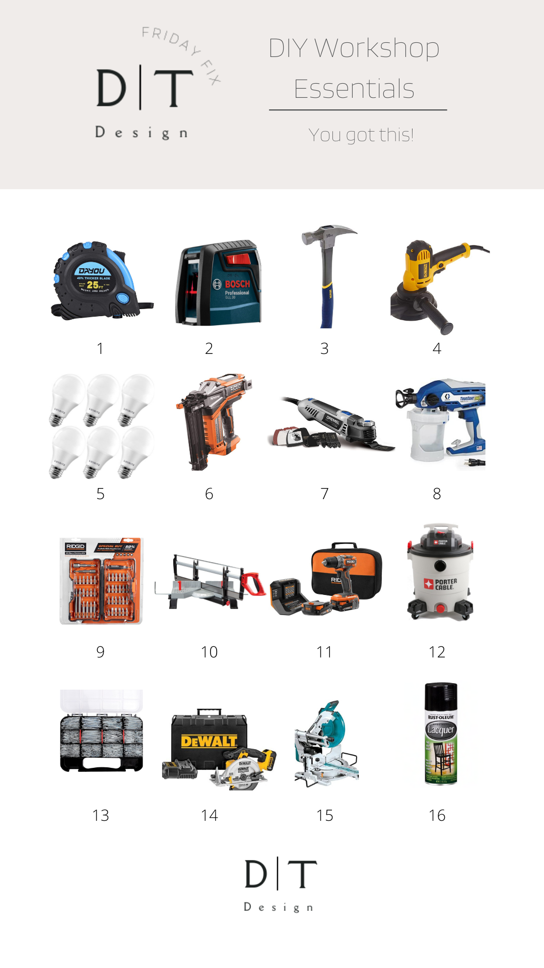 Favorite Home Improvement DIY Workshop Tools 