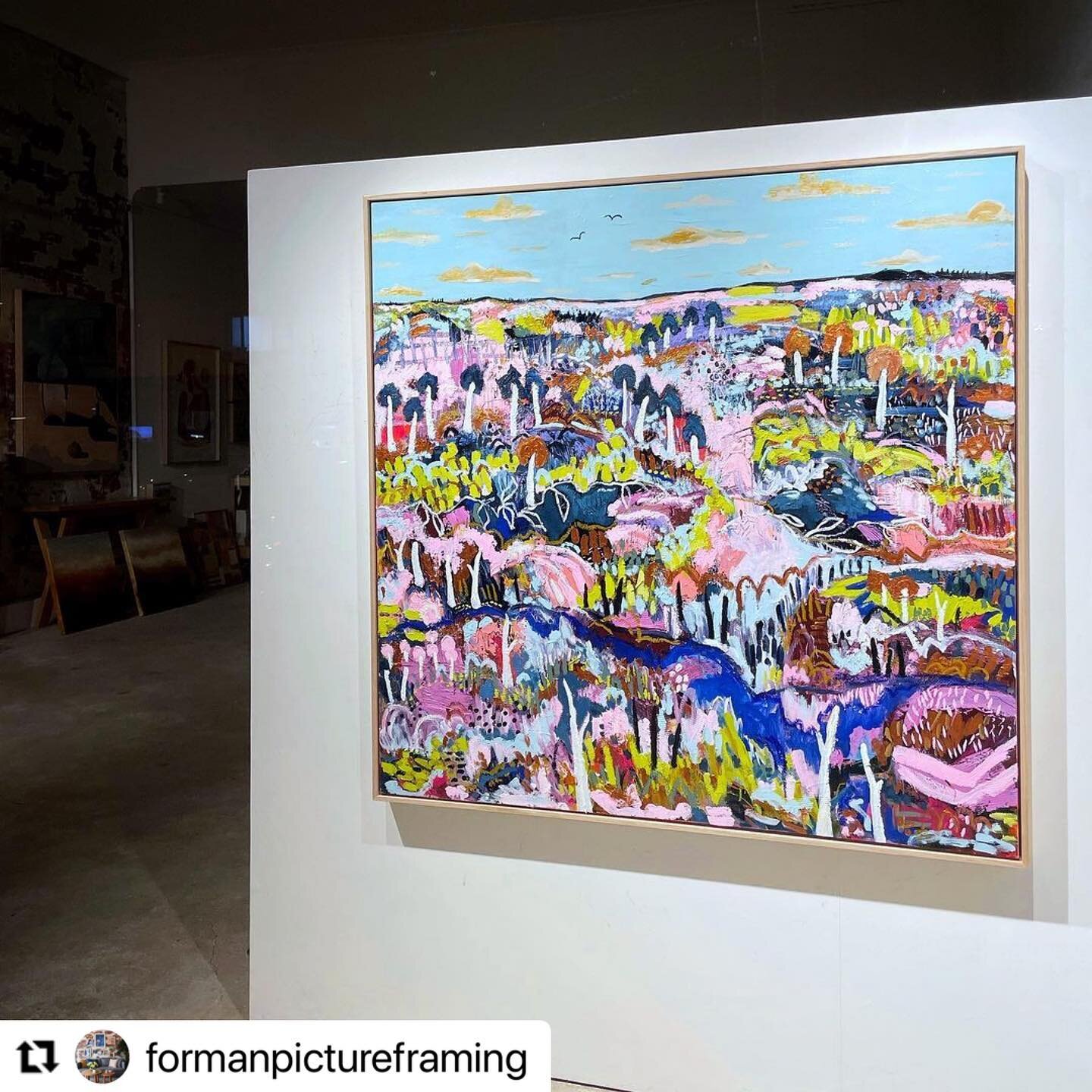 Wow! Just had to share this gorgeous image of &ldquo;Across The Rivers and Salt Plains&rdquo; hanging in the window of @formanpictureframing 
Thanks Kara!

This one and a bunch more are available online, you can find a direct link in my bio xx
.
.
#a