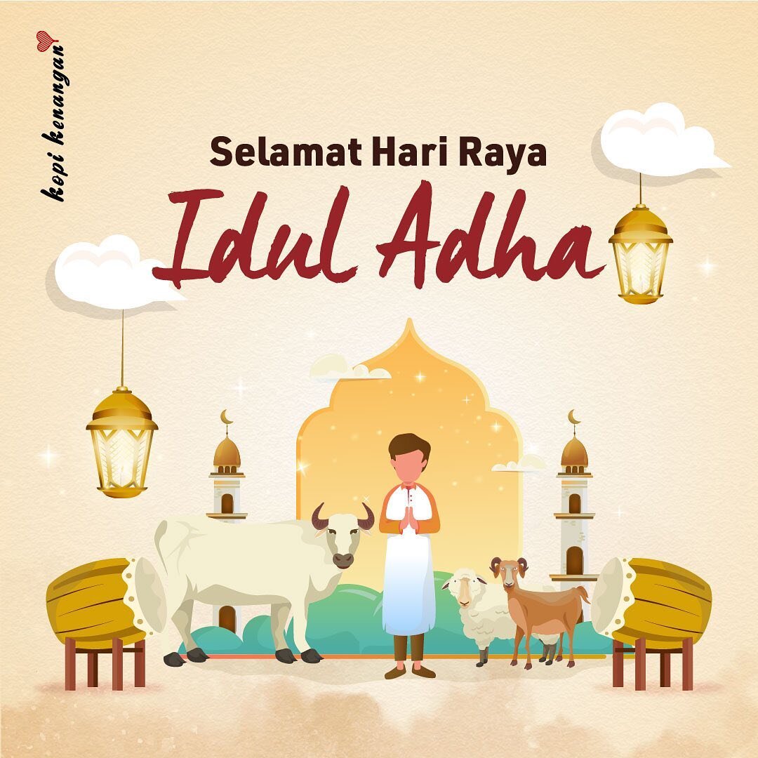 Kopi Kenangan mengucapkan selamat Hari Raya Idul Adha 1442 H untuk semua yang merayakannya 🙏

Selamat berkumpul dengan orang tercinta di hari spesial ini. Semoga selalu diberikan kesehatan dan patikan tetap menerapkan protokol kesehatan yang ketat d