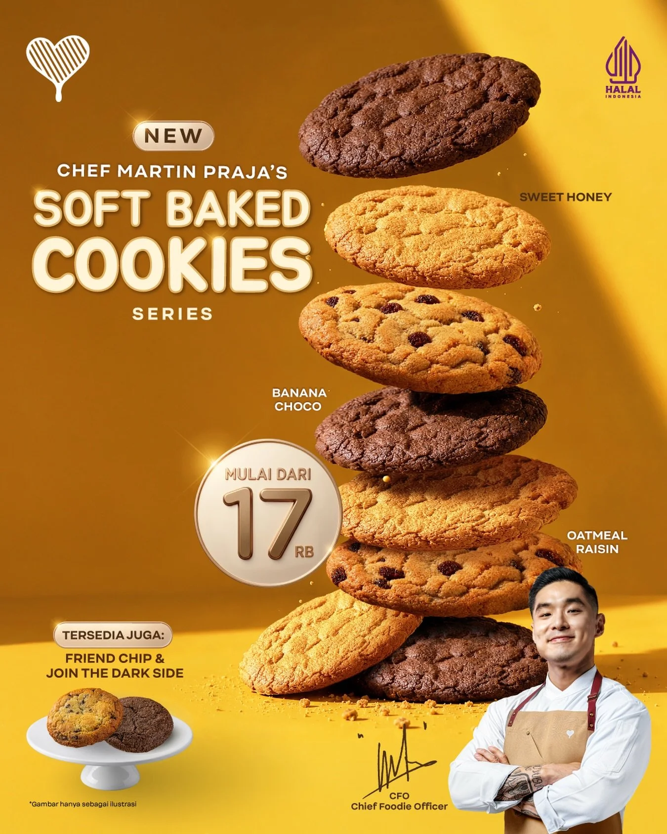 ADA YANG BARU! Soft Baked Cookies Series dari kolaborasi Kopi Kenangan dan Chef @martinpraja 🍪

Mulai dari 17Ribuan aja kamu bisa cobain soft baked cookie yang dibuat dari bahan-bahan terbaik. Ada 3 pilihan rasa untuk setiap momen istimewamu: Sweet 
