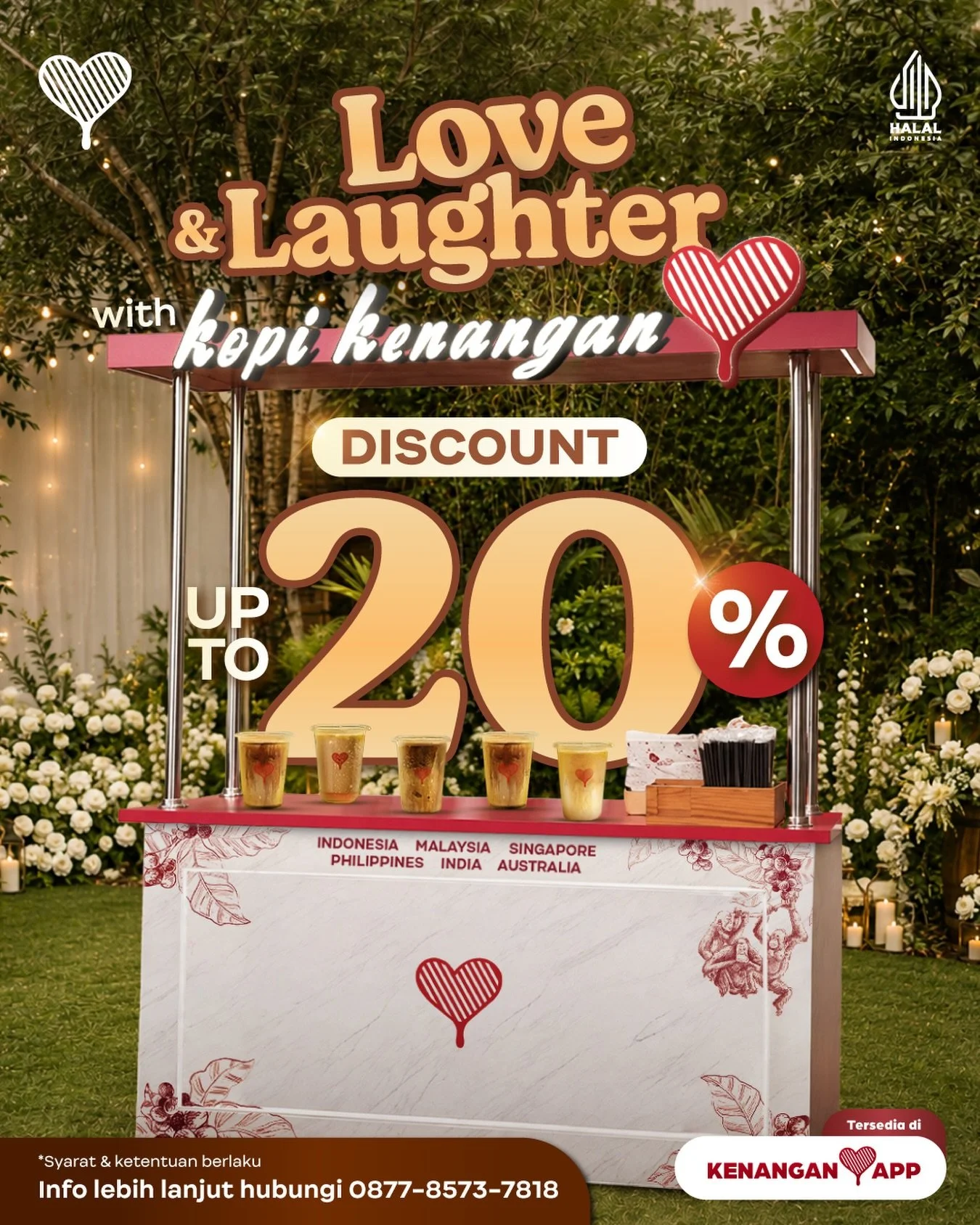 Rekomendasi booth di acara nikahanmu! Order Paket Wedding dari Kopi Kenangan dapatkan diskon s/d 20%* 💖✨ 

Rayakan momen spesialmu bareng Kopi Kenangan dan nikmati berbagai benefit, mulai dari diskon, gratis display booth, hingga Baperista yang siap