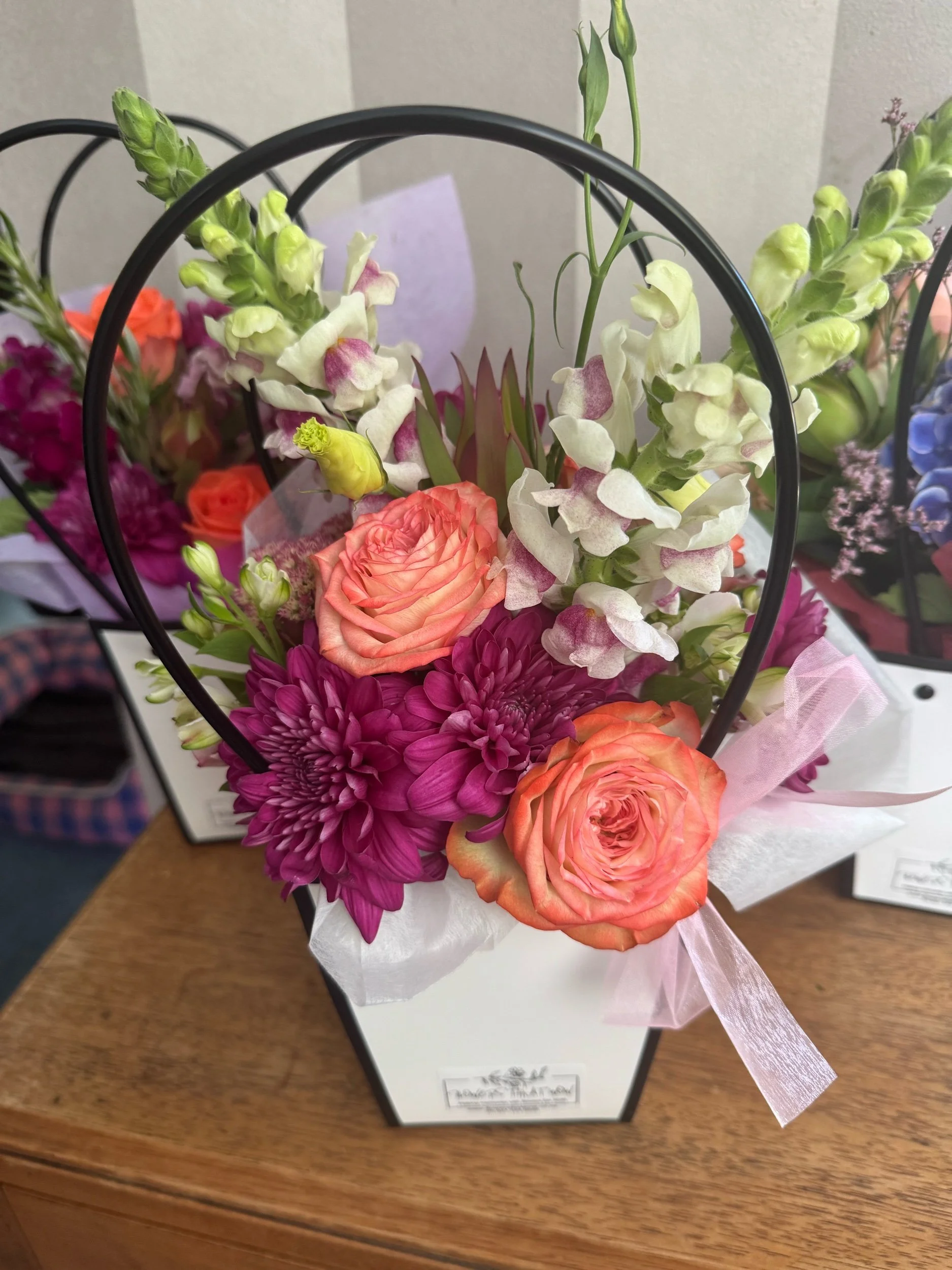Petite seasonal flower posy – small florist arrangement available for Auckland flower delivery