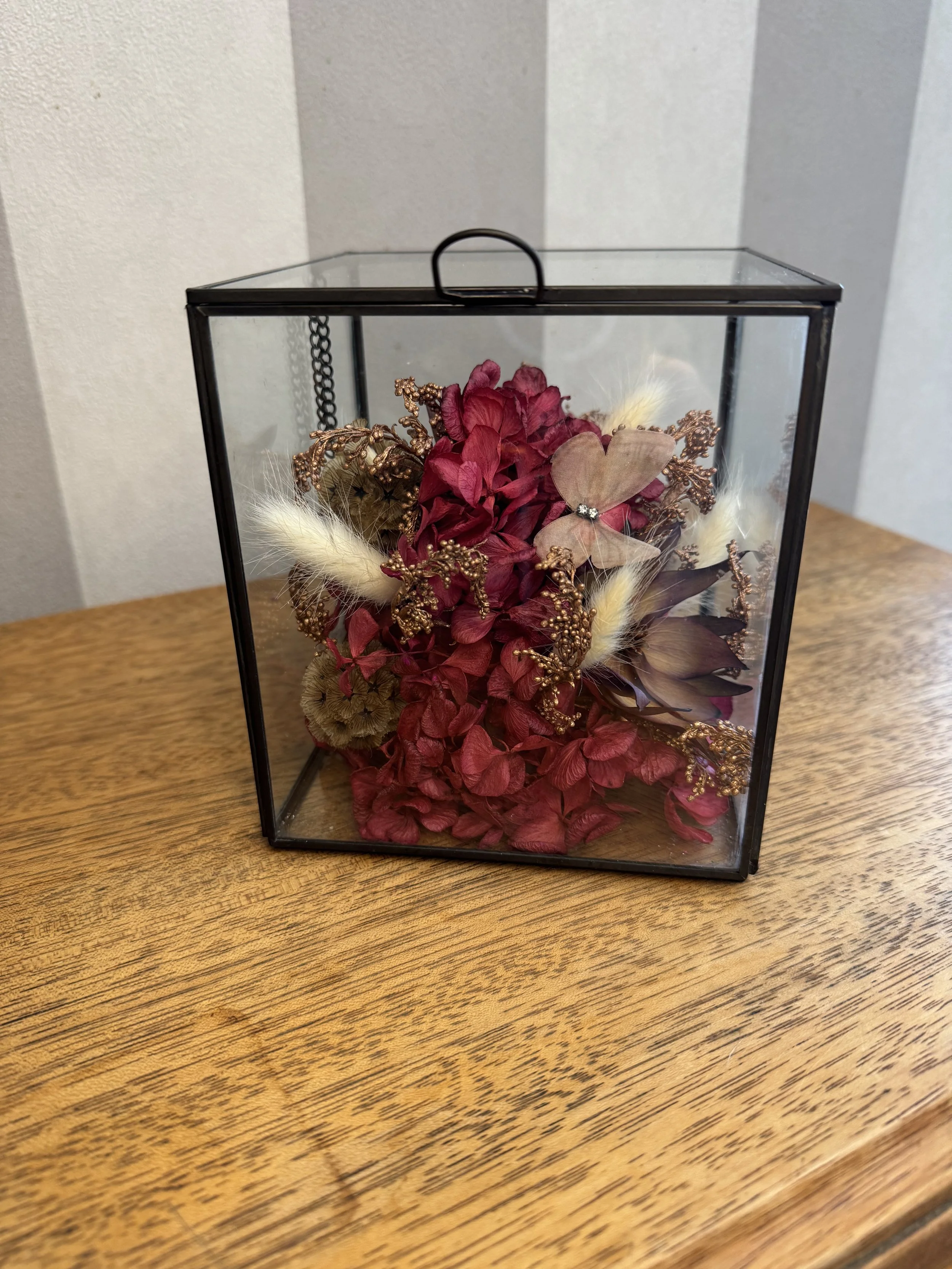 Dried Arrangement in a Terrarium