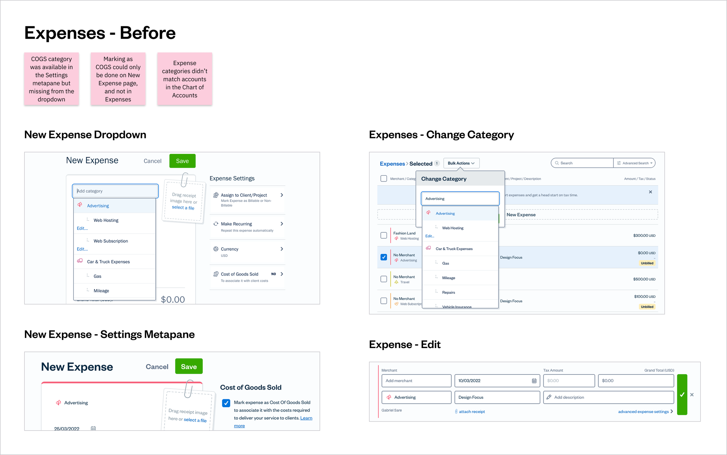 Expenses - Before