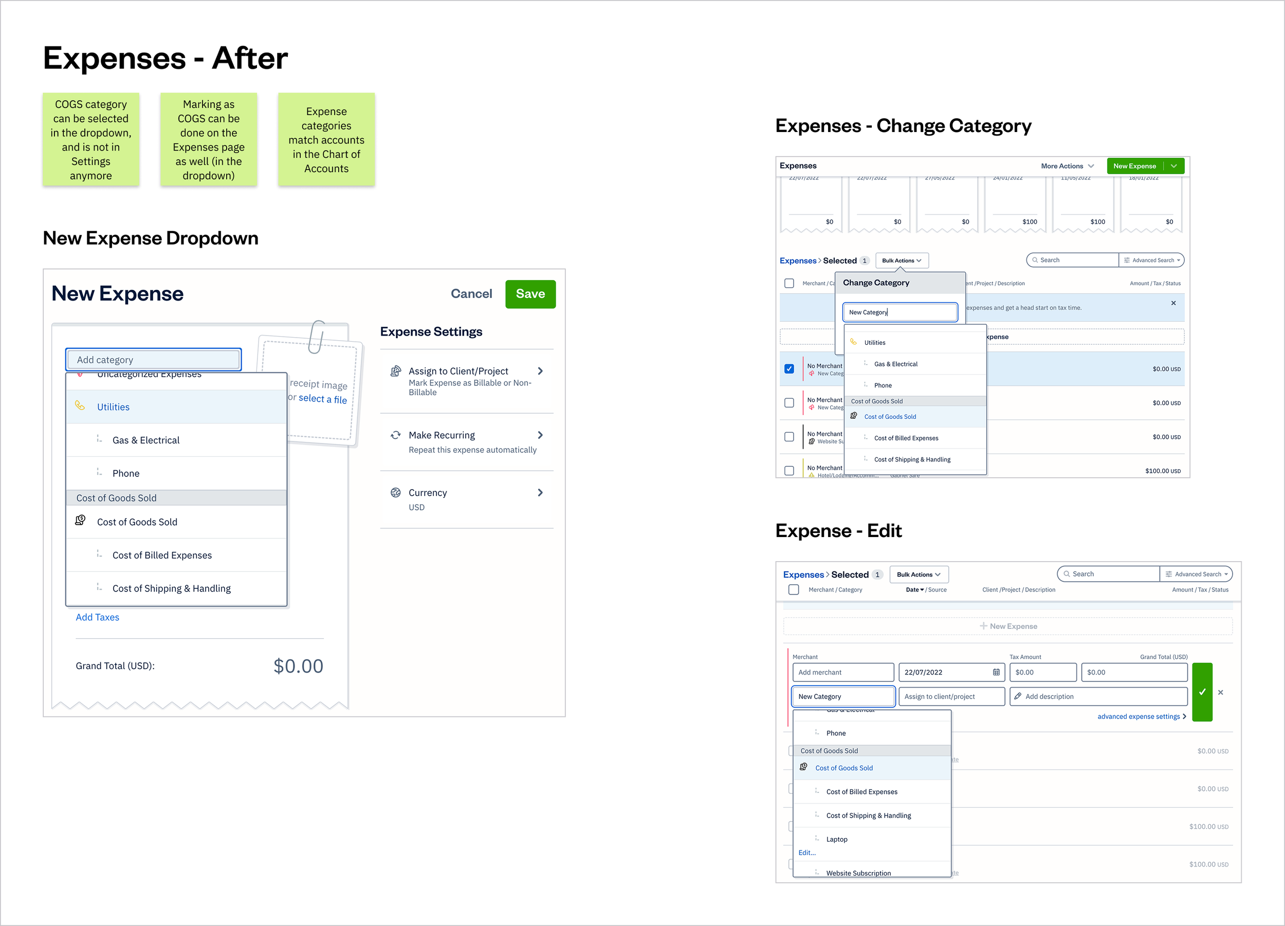 Chart of Accounts - Expenses - After