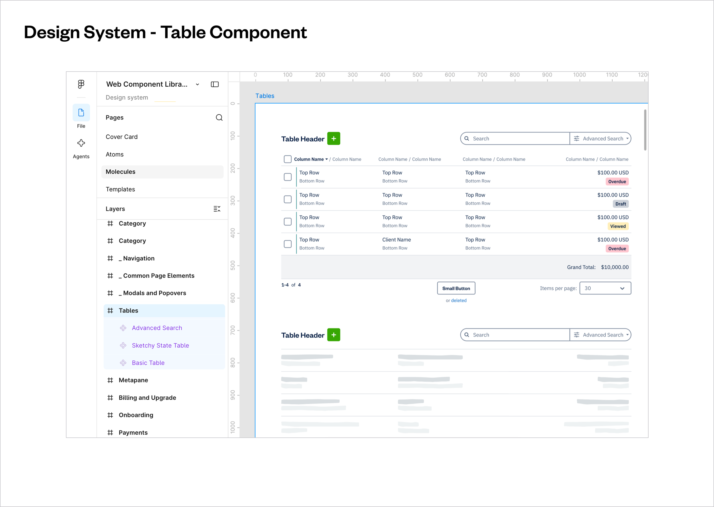Design System - Table Component