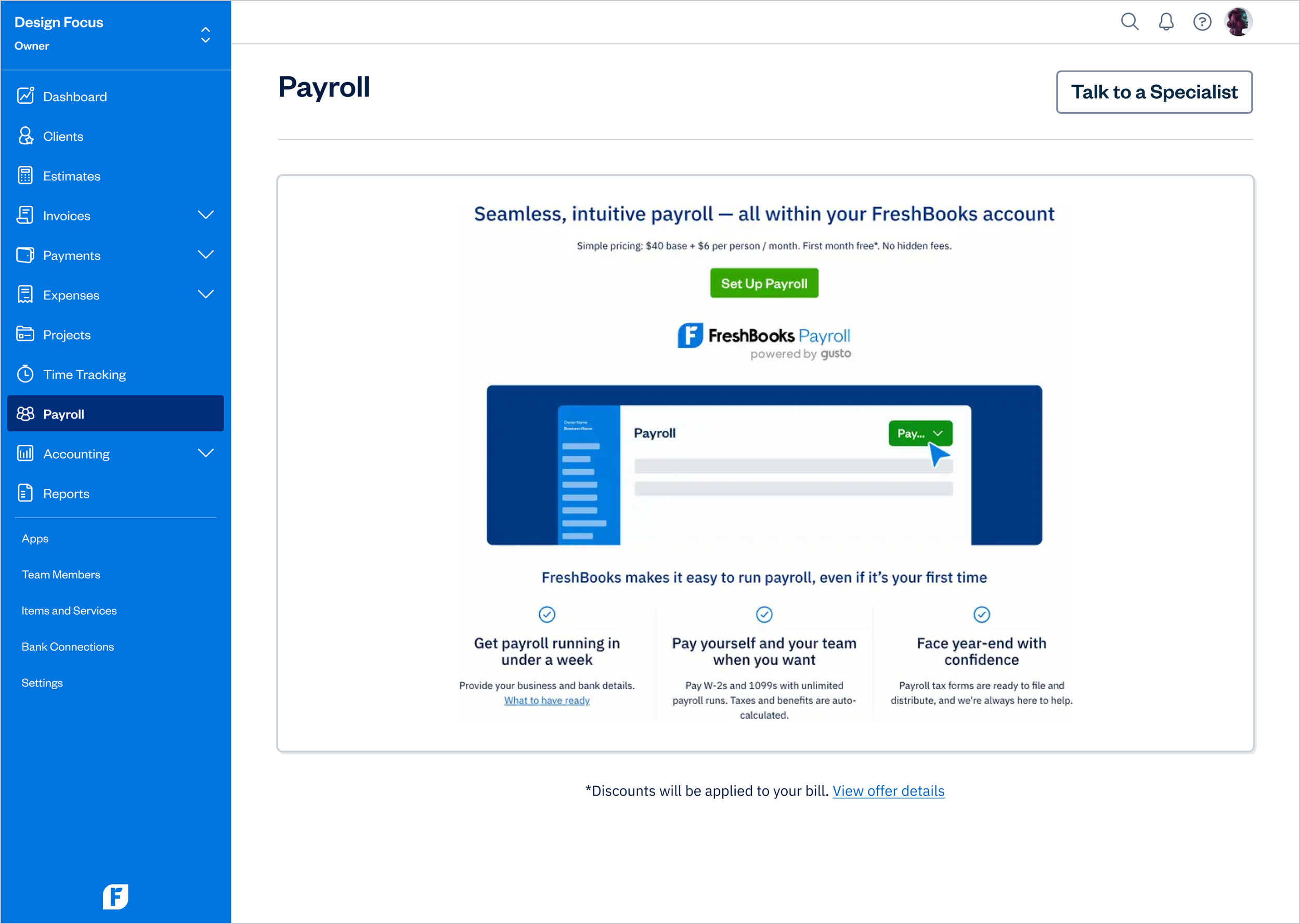 Payroll - Get Started
