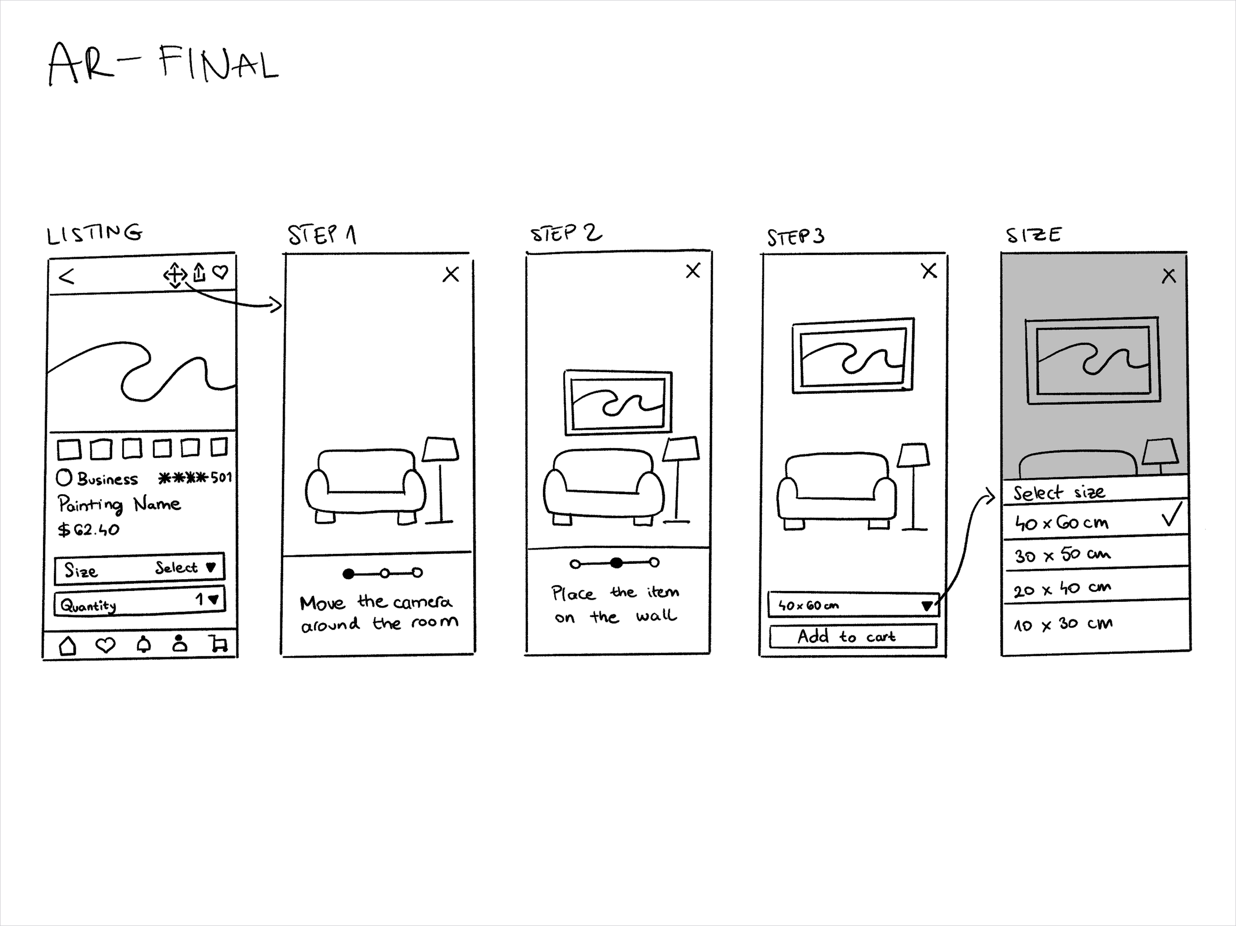 Augmented Reality - Wireframes - Final