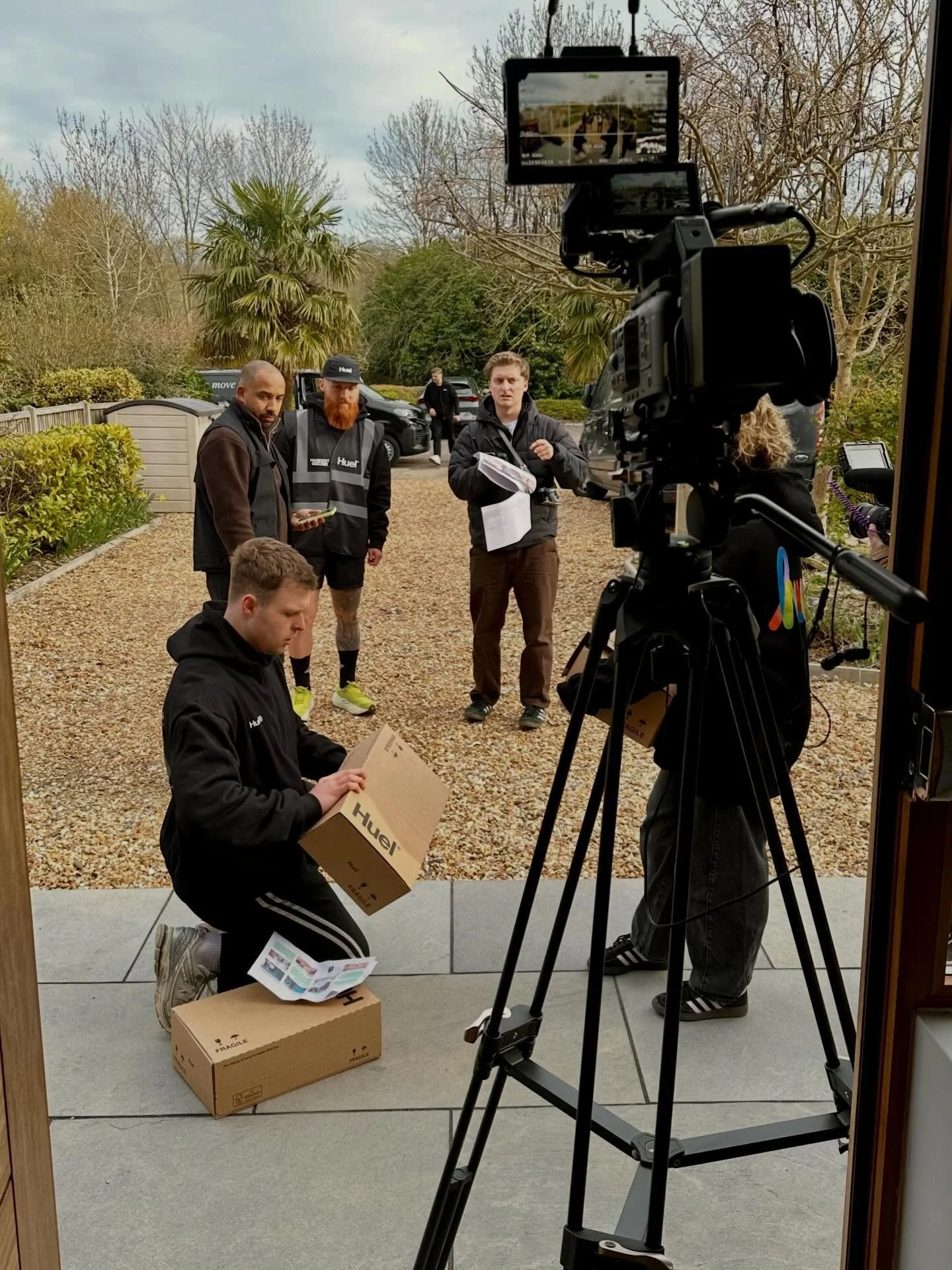 Really cool to have @hardestgeezer and the rest of the @huel team at the house today to do some filming. Watch this space. #teamhuel #hueligan