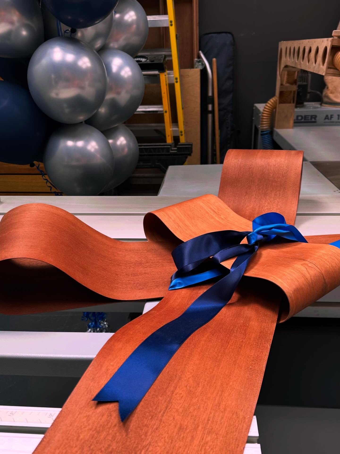 Such an amazing event. It meant so much to me to gather together those who have supported me on this journey to say thank you. There will be lots of photos to come but for now this is the solid mahogany bow that I made for the ribbon cutting. 🎀🥳#sm