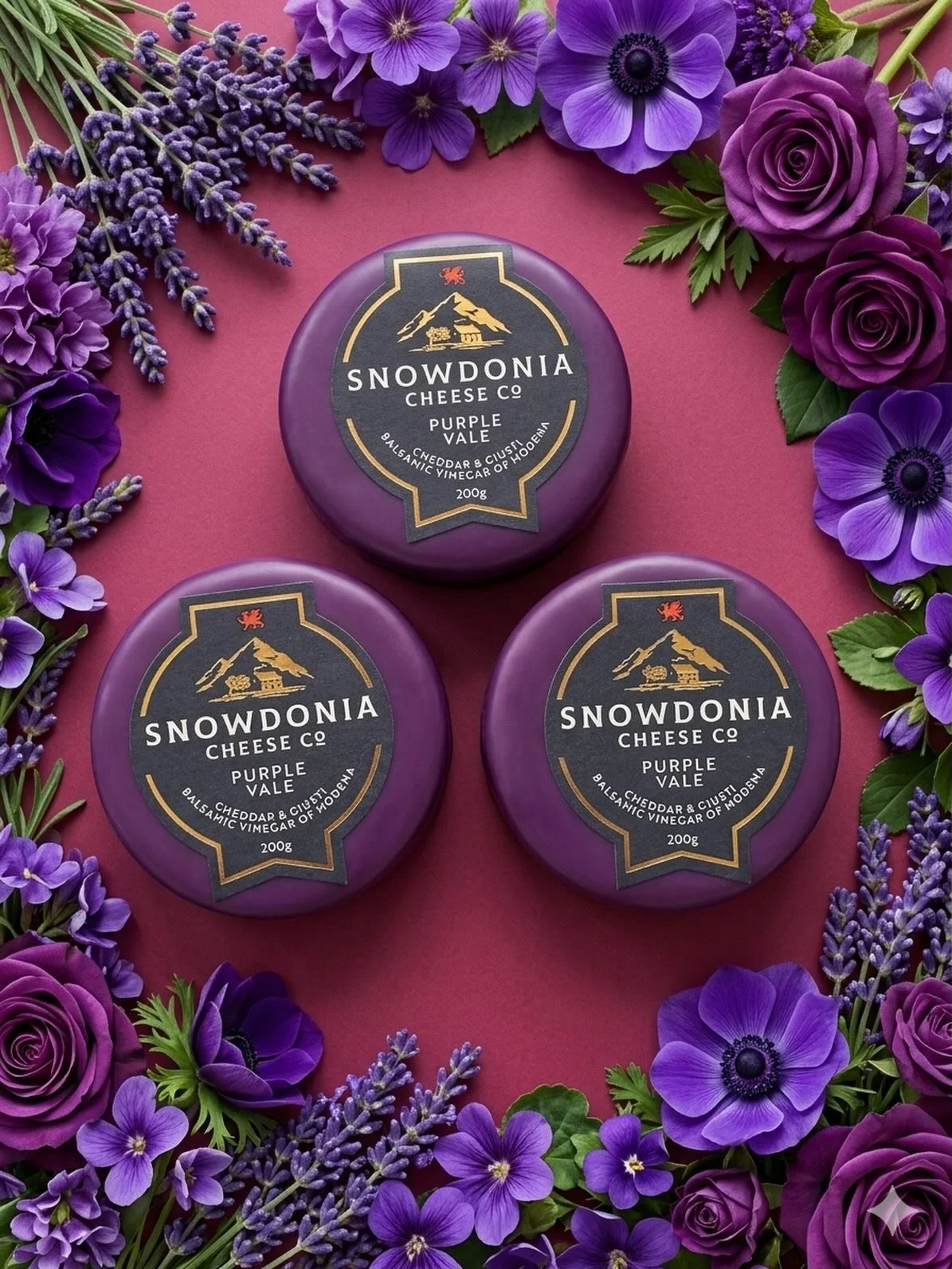 Excited to now be stocking this new cheese from @snowdoniacheese PURPLE VALE. Mature cheddar with @giusti1605 balsamic vinegar of Modena.

#cheese #cheeselover #snowdonia #welshcheese #harrisonsdeli